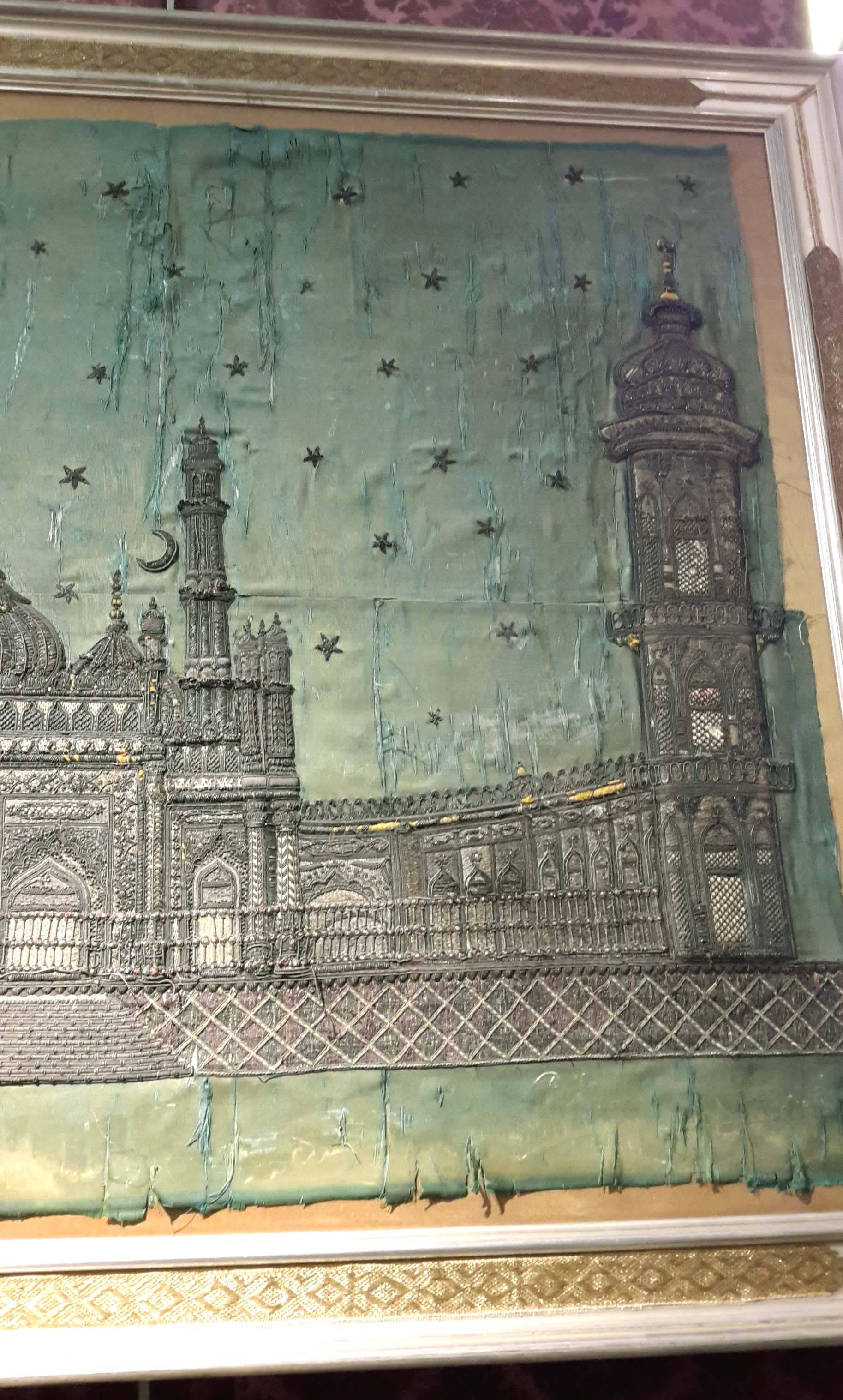 Early 18th Century Superb Turkish Silver Embroidered Textile of Islamic Mosque