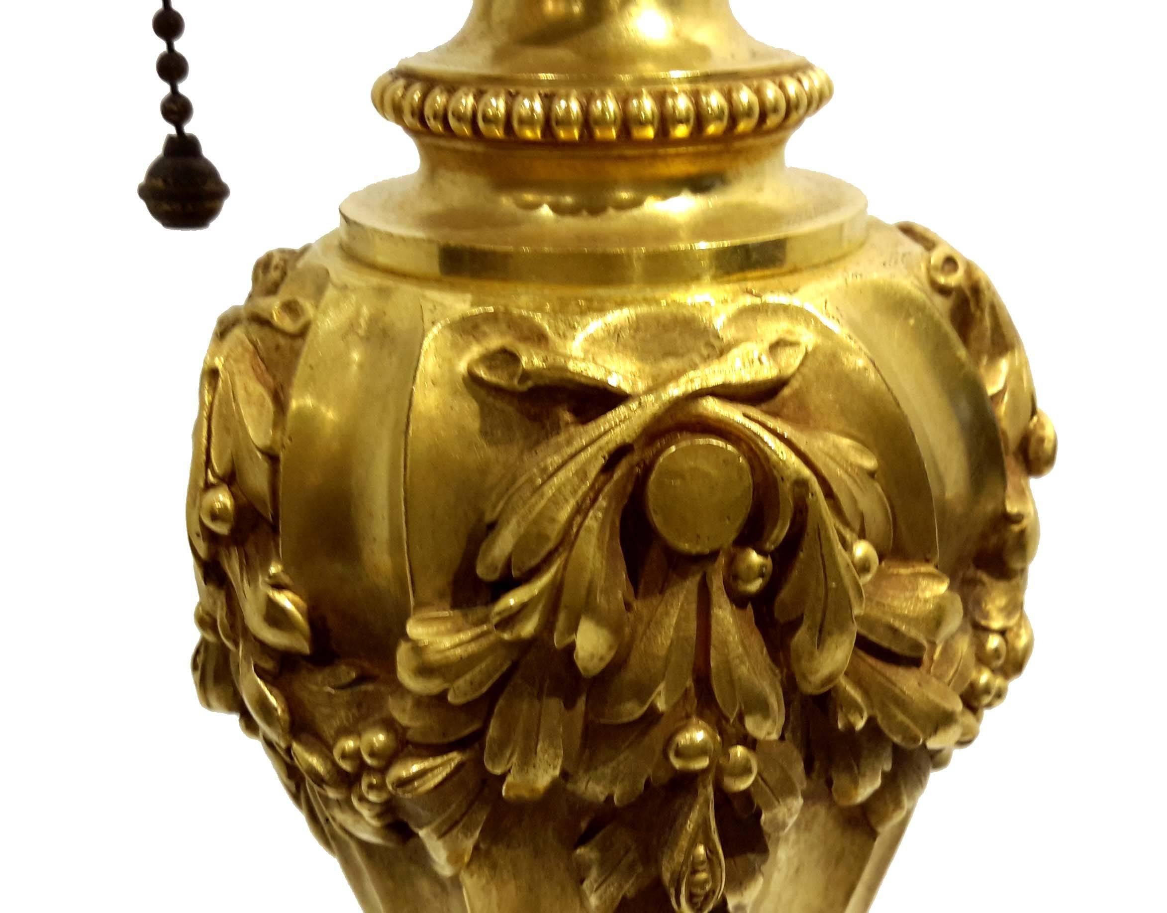 Caldwell Gilt Bronze Lamp, circa 1890 1