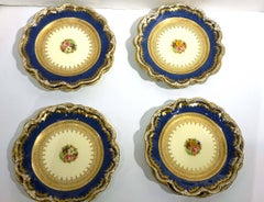 Set of 12 English Porcelain Dessert Plates George Jones & Sons, circa 1900