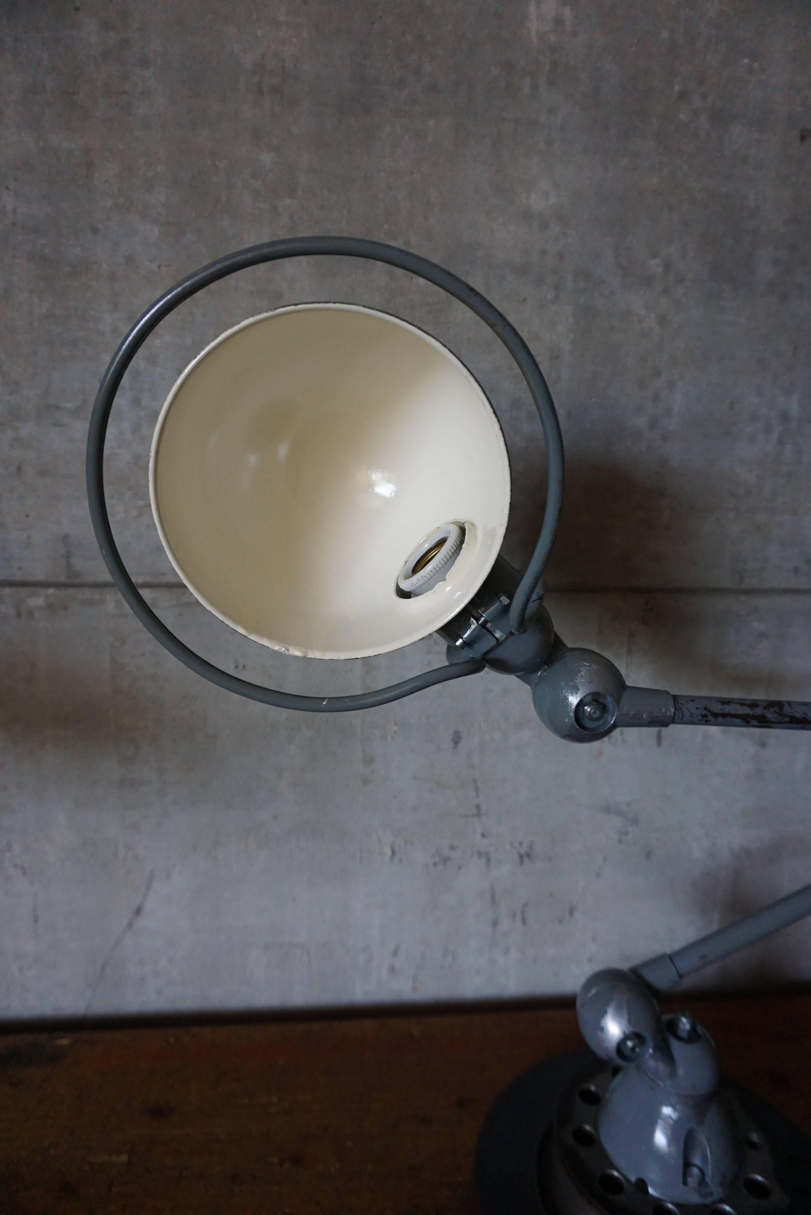 20th Century Industrial Two-Armed Grey Lamp by Jieldé