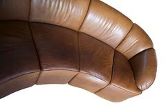 Modular Cognac Leather Sofa by Knoll International, 1970s
