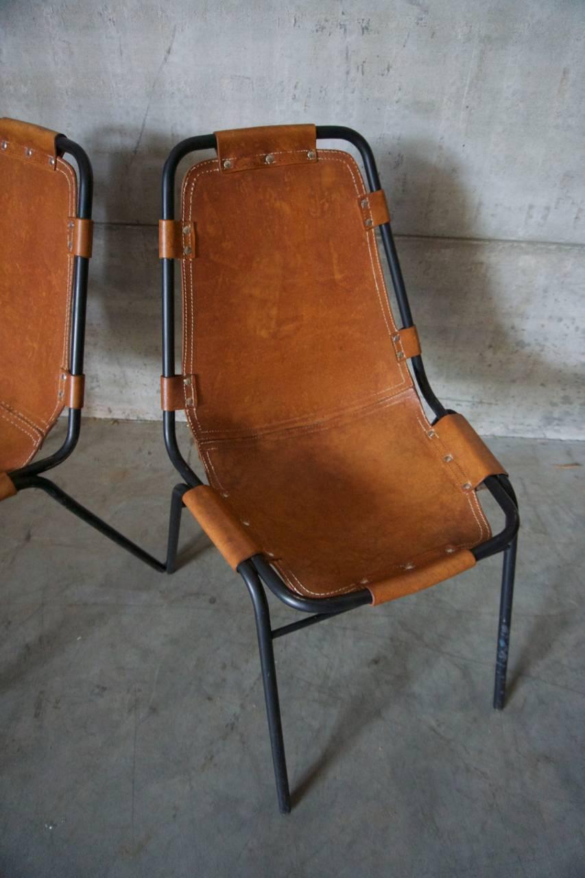 Mid-Century Modern Vintage Pair of Chairs by Charlotte Perriand for Les Arcs