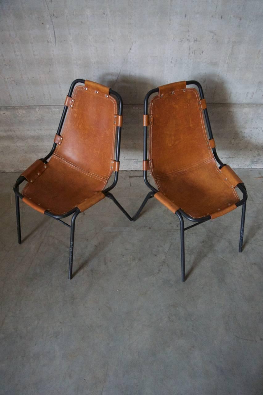 Vintage Pair of Chairs by Charlotte Perriand for Les Arcs In Good Condition In Nijmegen, NL