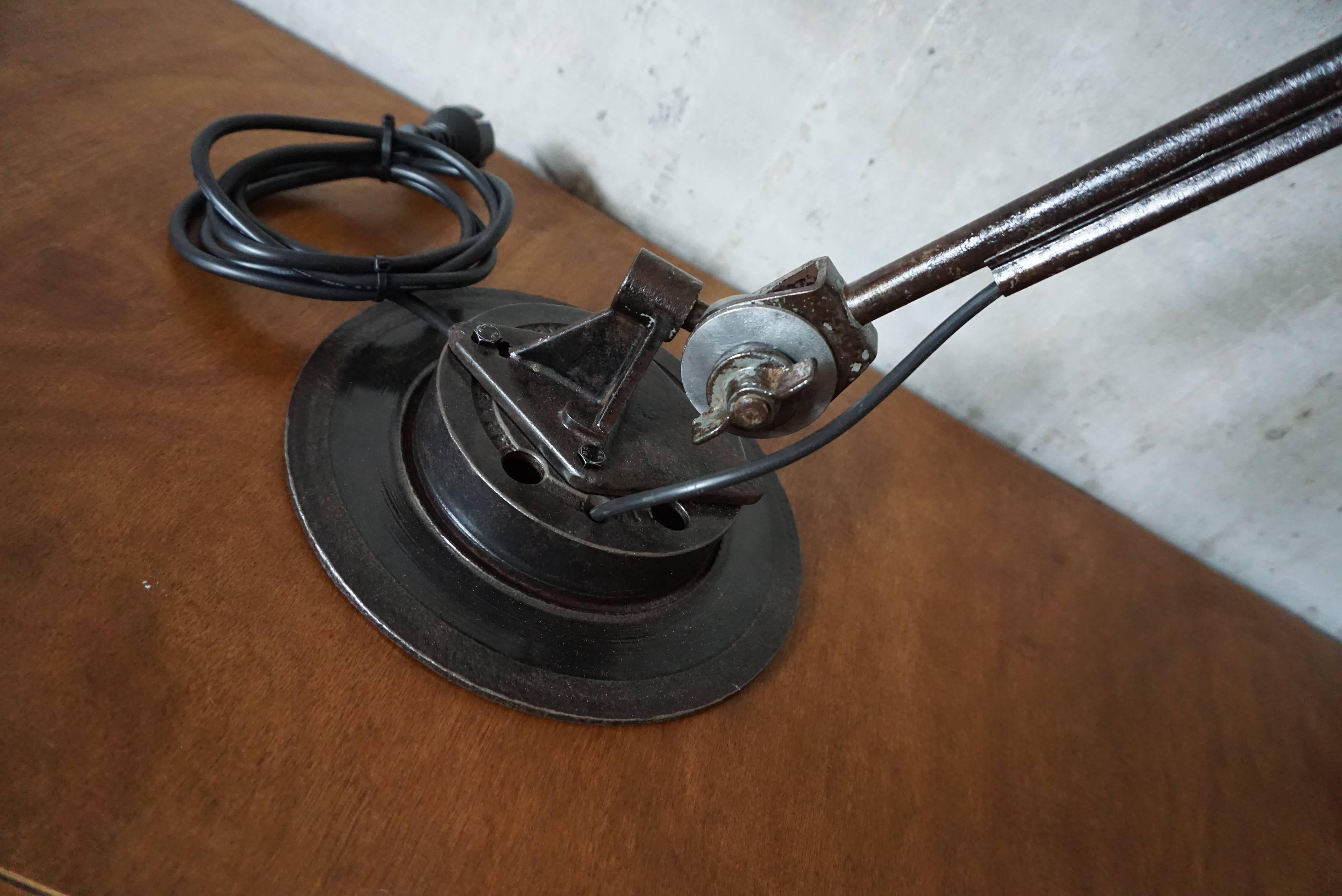 Industrial Desk Lamp by Ernst Rademacher, 1930s In Good Condition In Nijmegen, NL