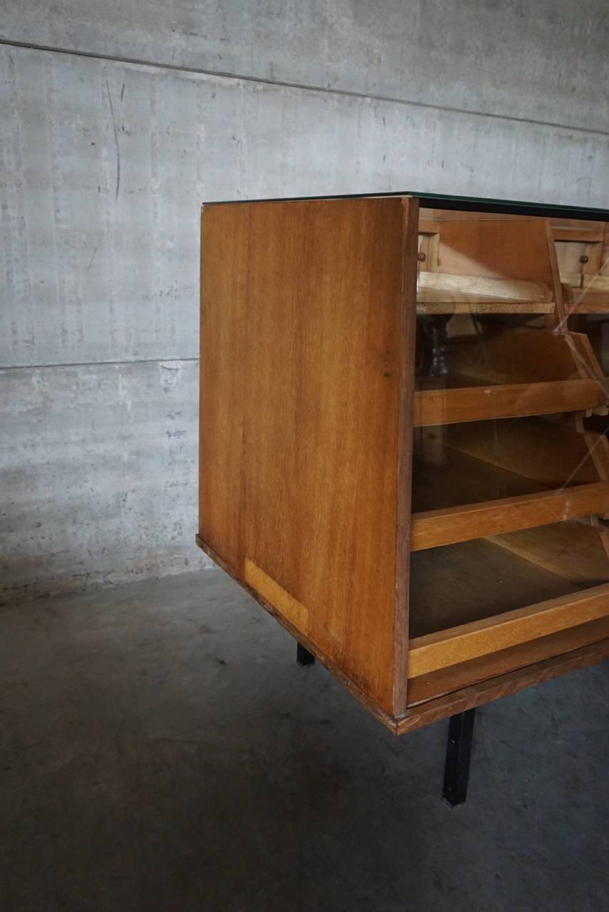 Industrial Vintage German Haberdashery Cabinet / Shop Counter, 1950s