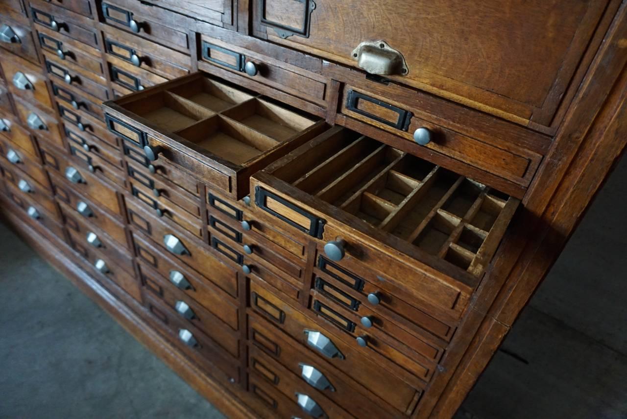 French Oak Jewelers or Apothecary Cabinet, 1930s In Good Condition In Nijmegen, NL