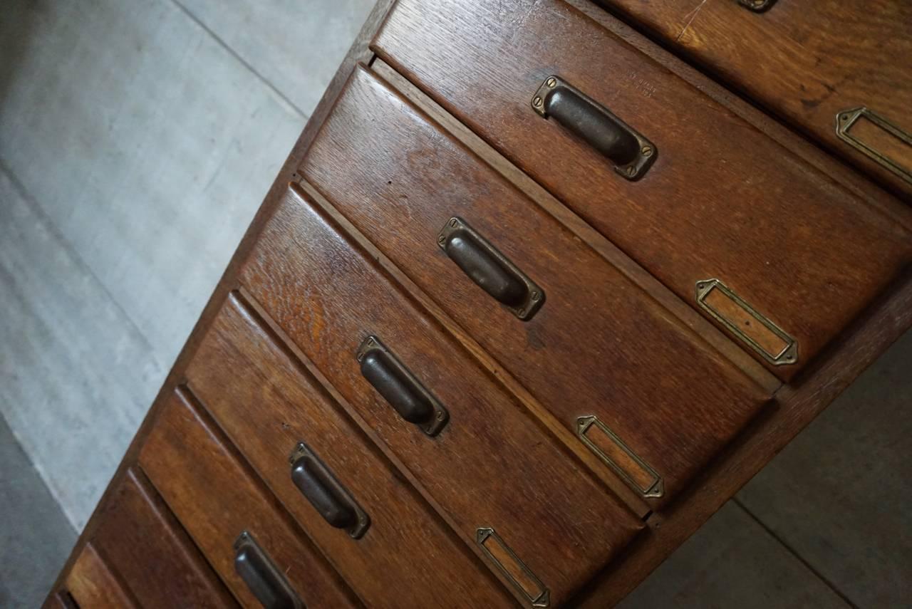 20th Century Vintage Dutch Oak Apothecary Cabinet, 1930s