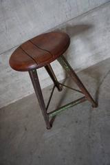 Vintage German Industrial Stool from Rowac