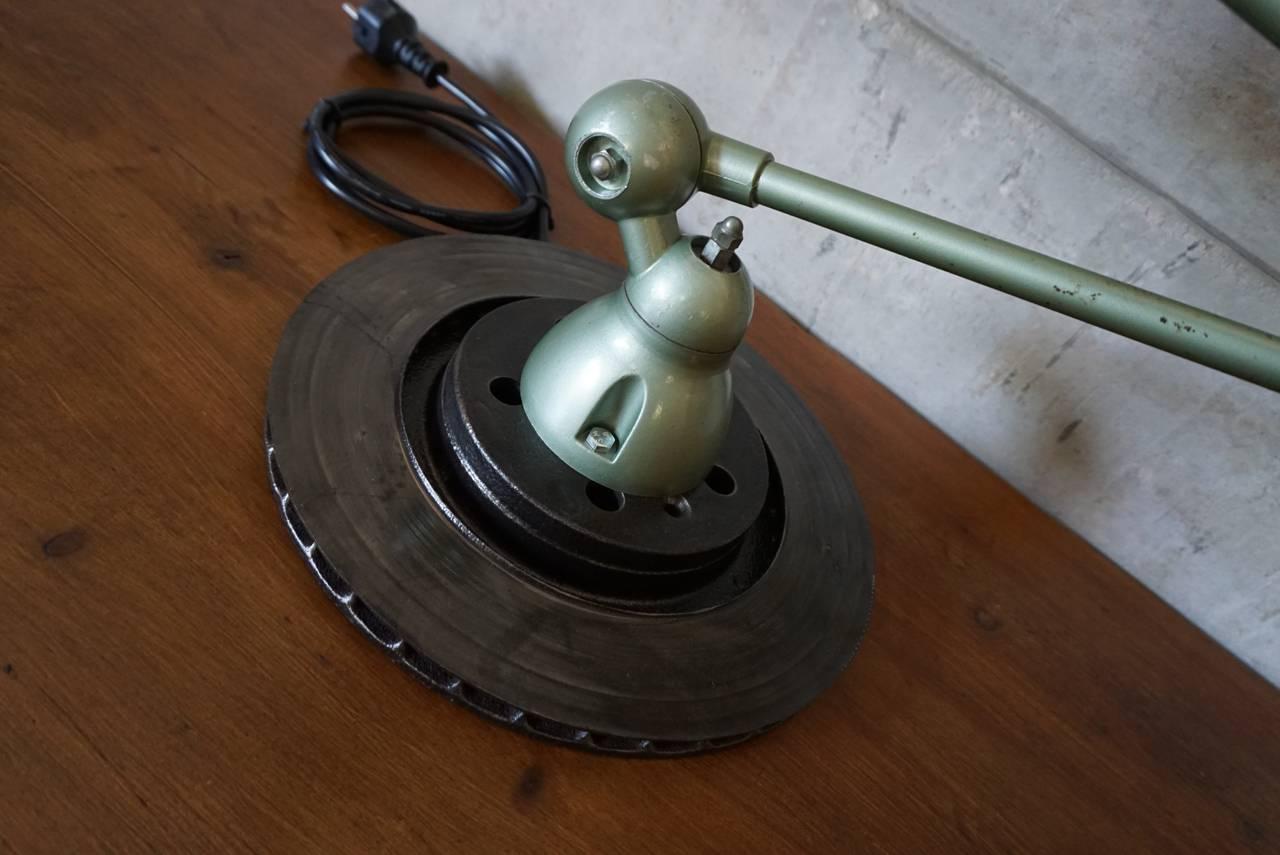 20th Century Green Industrial Articulated Desk Lamp from Jieldé, 1950s