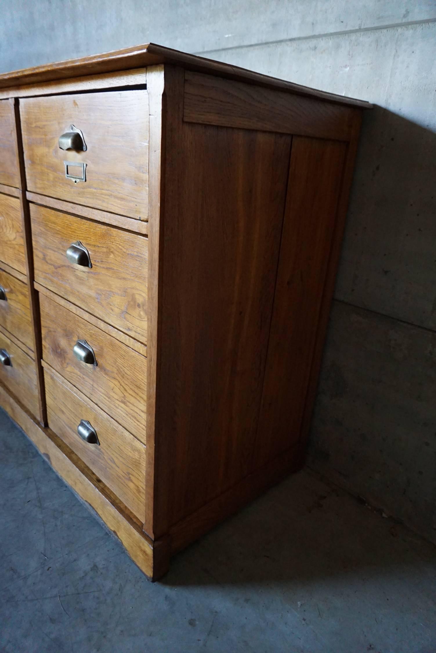 French Oak Apothecary Cabinet Early 20th Century 1