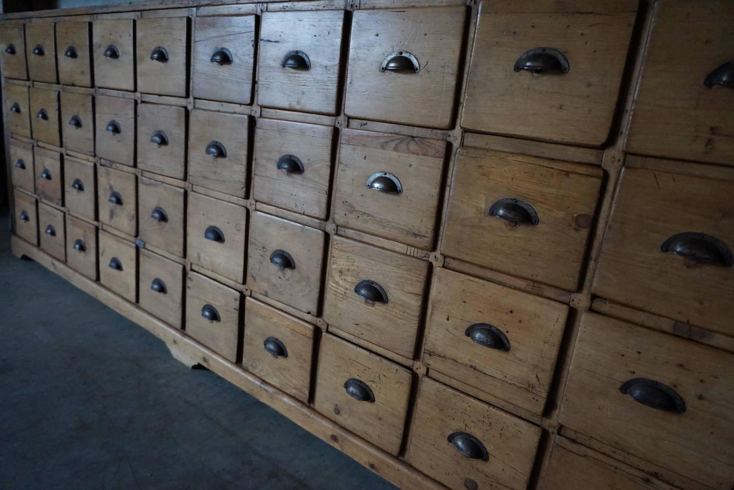 Large German Pine Apothecary 1900s For Sale at 1stdibs