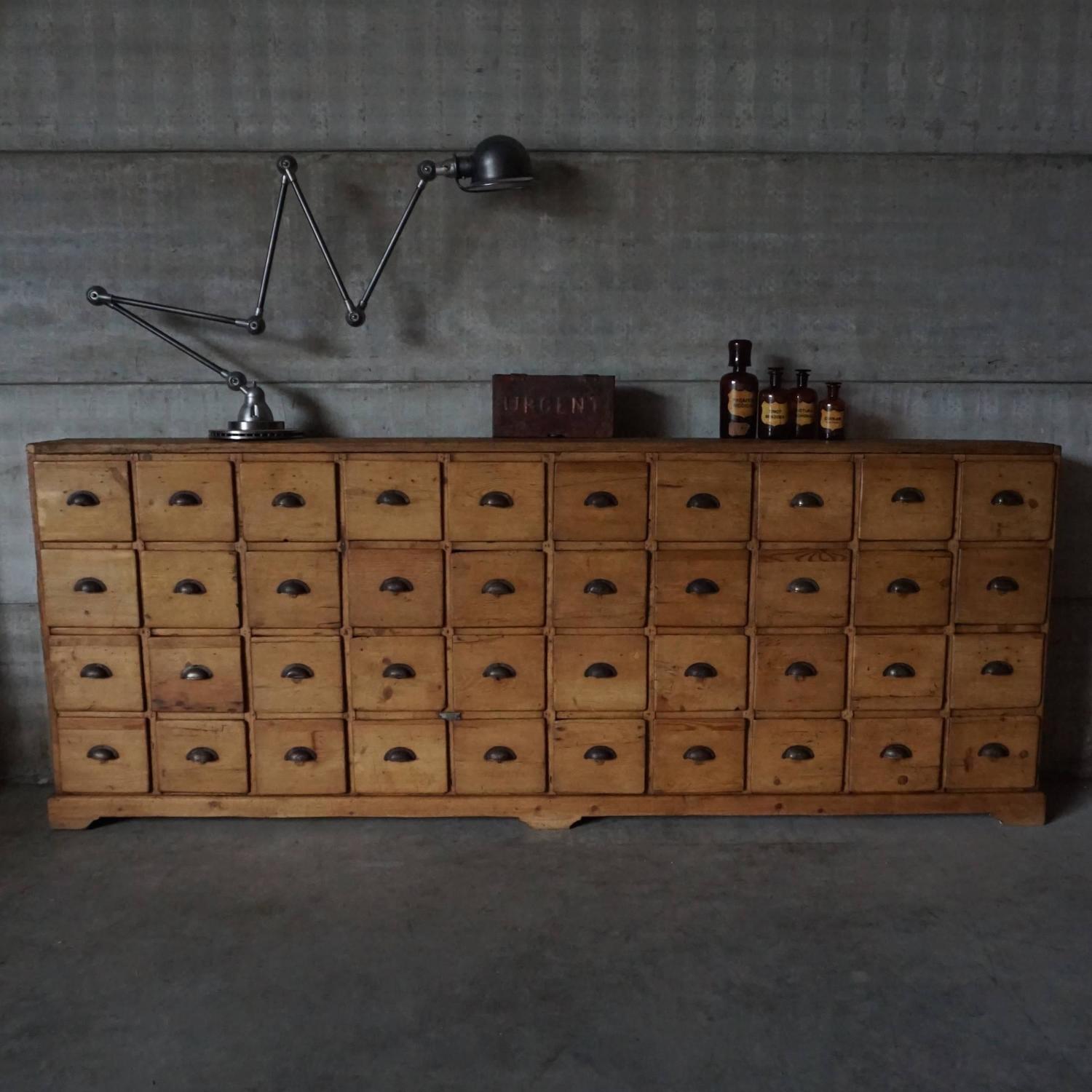 Large German Pine Apothecary 1900s For Sale at 1stdibs