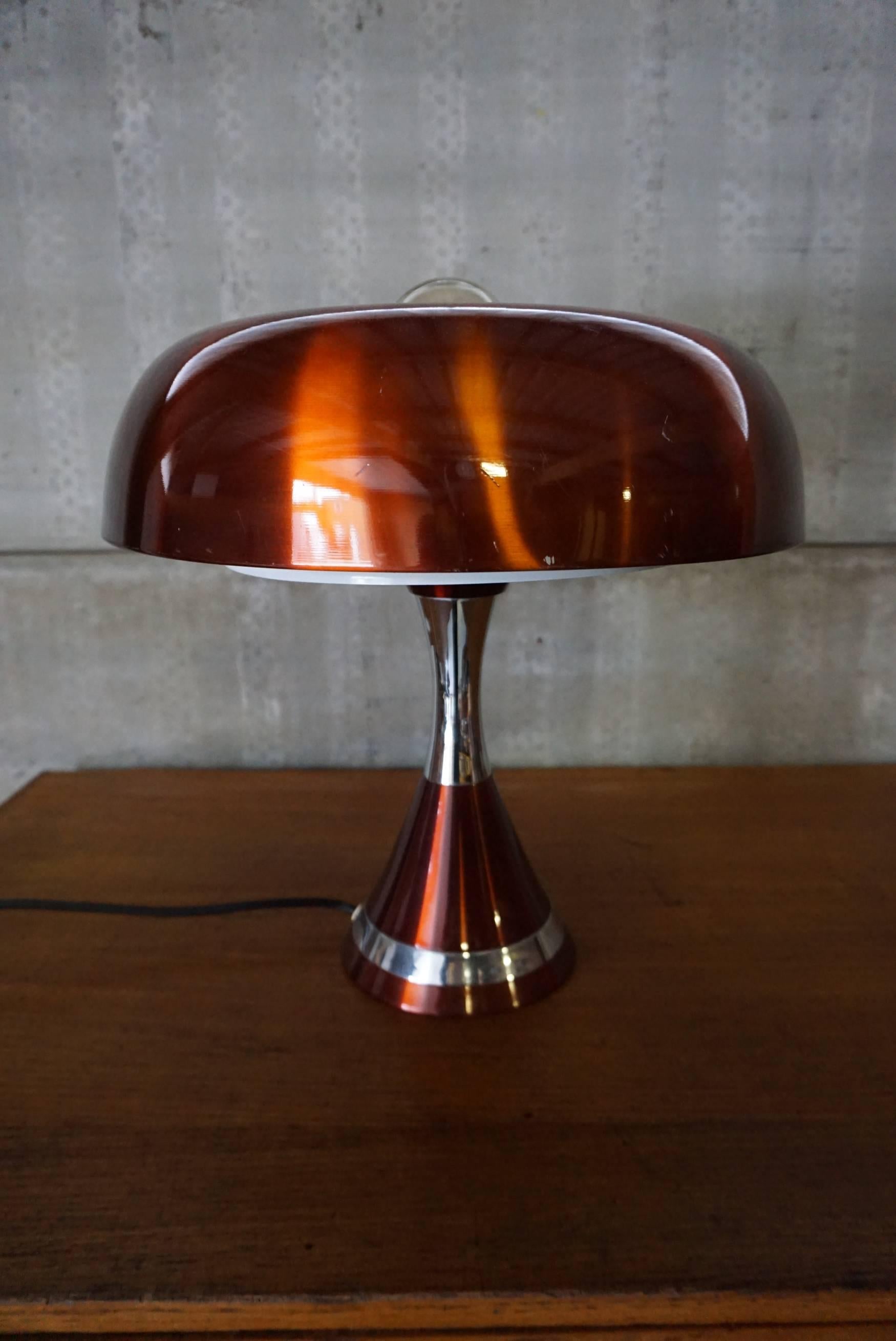 Late 20th Century Copper Space Age Desk Lamp, 1970s 
