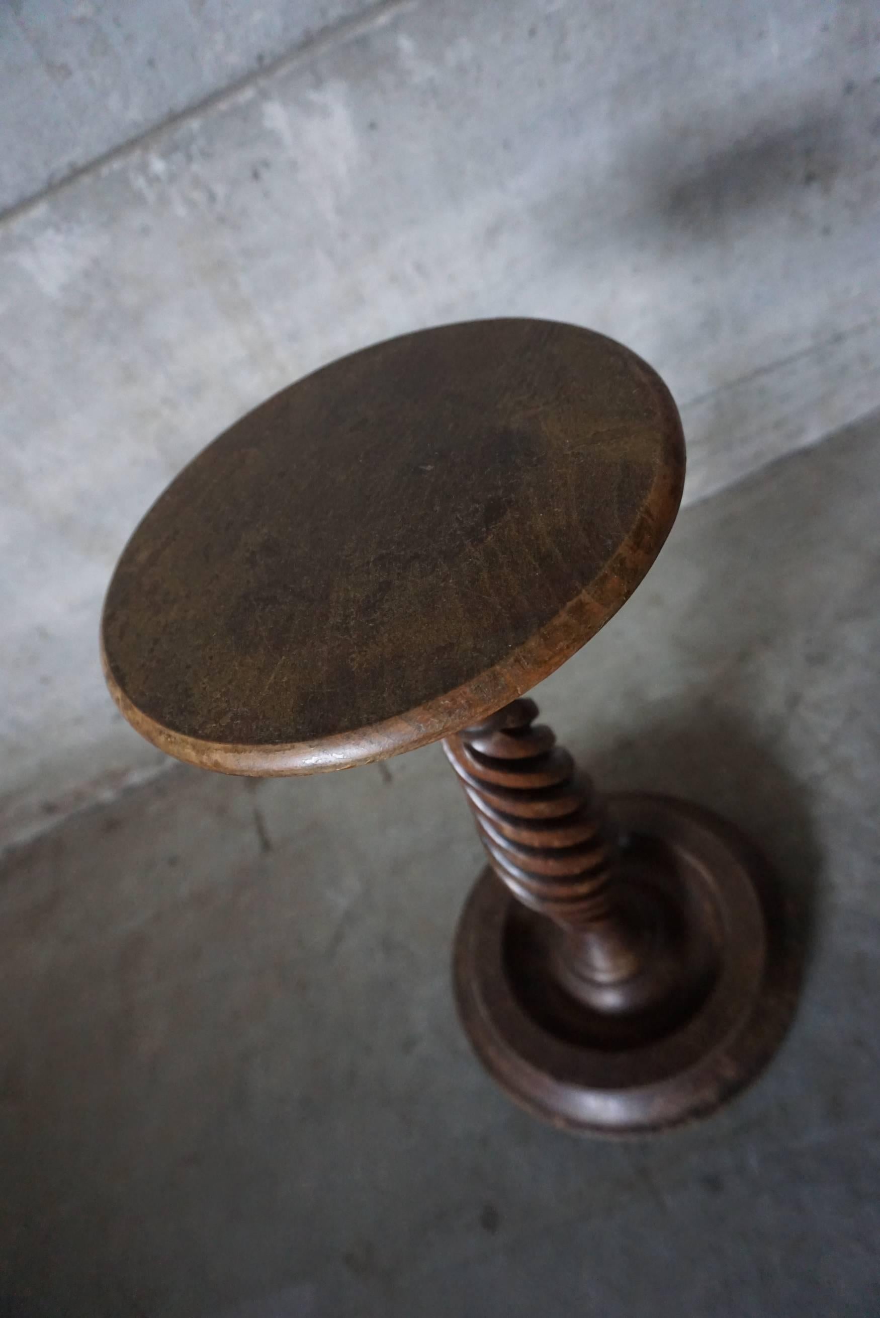 French Provincial Antique Oak Pedestal