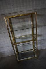 Vintage Brass Italian Shelving Unit, 1970s