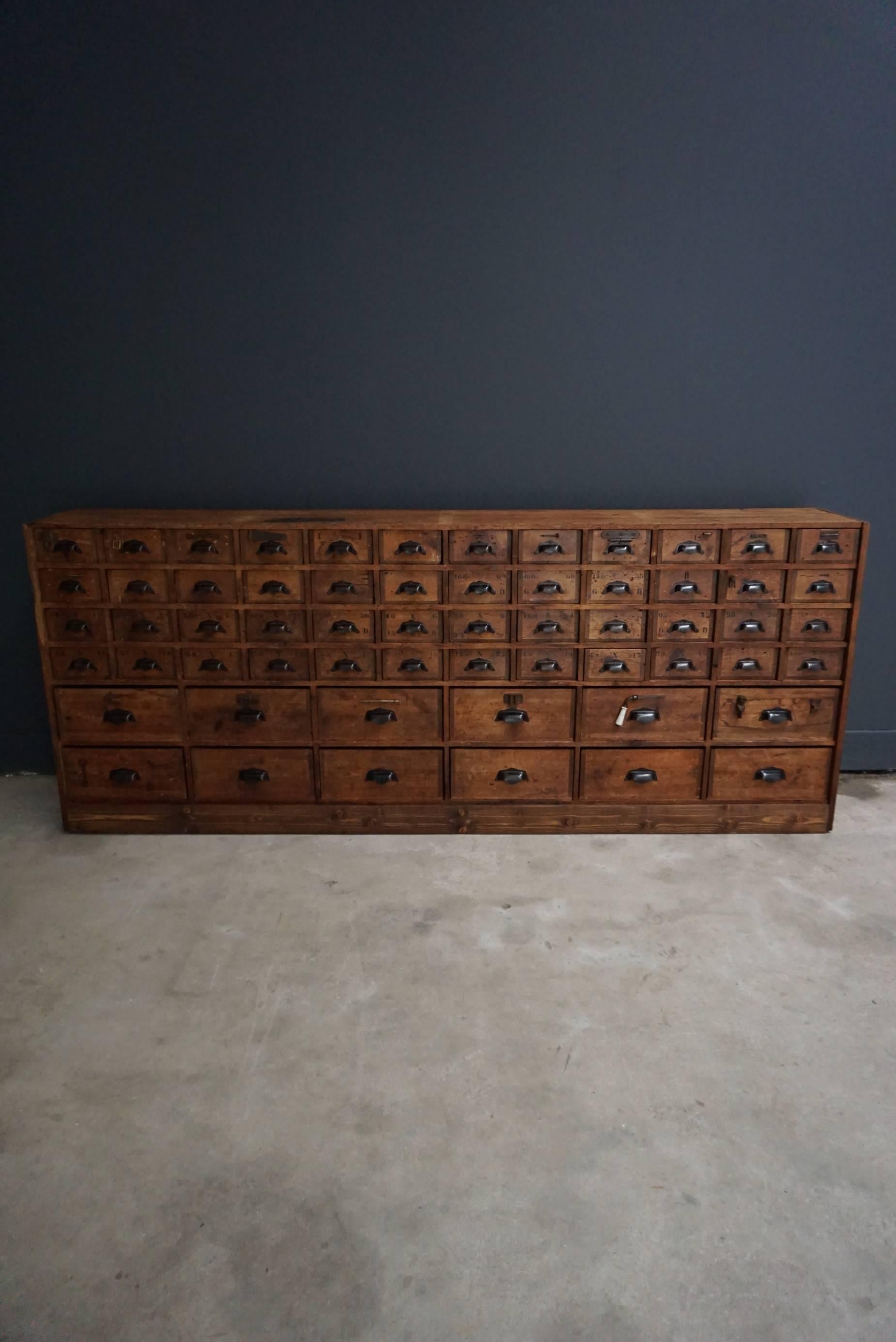 Vintage French Oak Apothecary Cabinet, 1920s-1930s 3