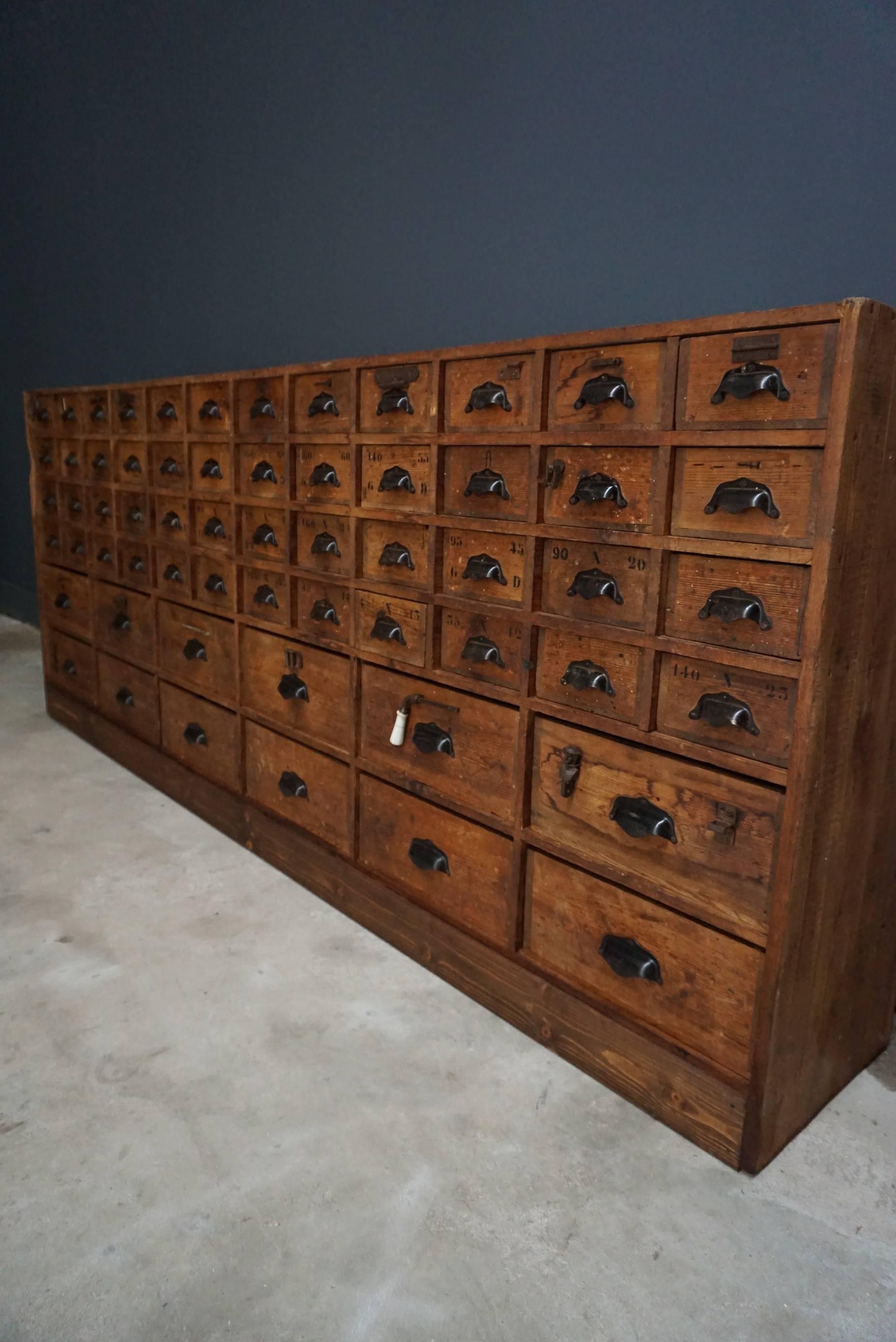 Vintage French Oak Apothecary Cabinet, 1920s-1930s 4