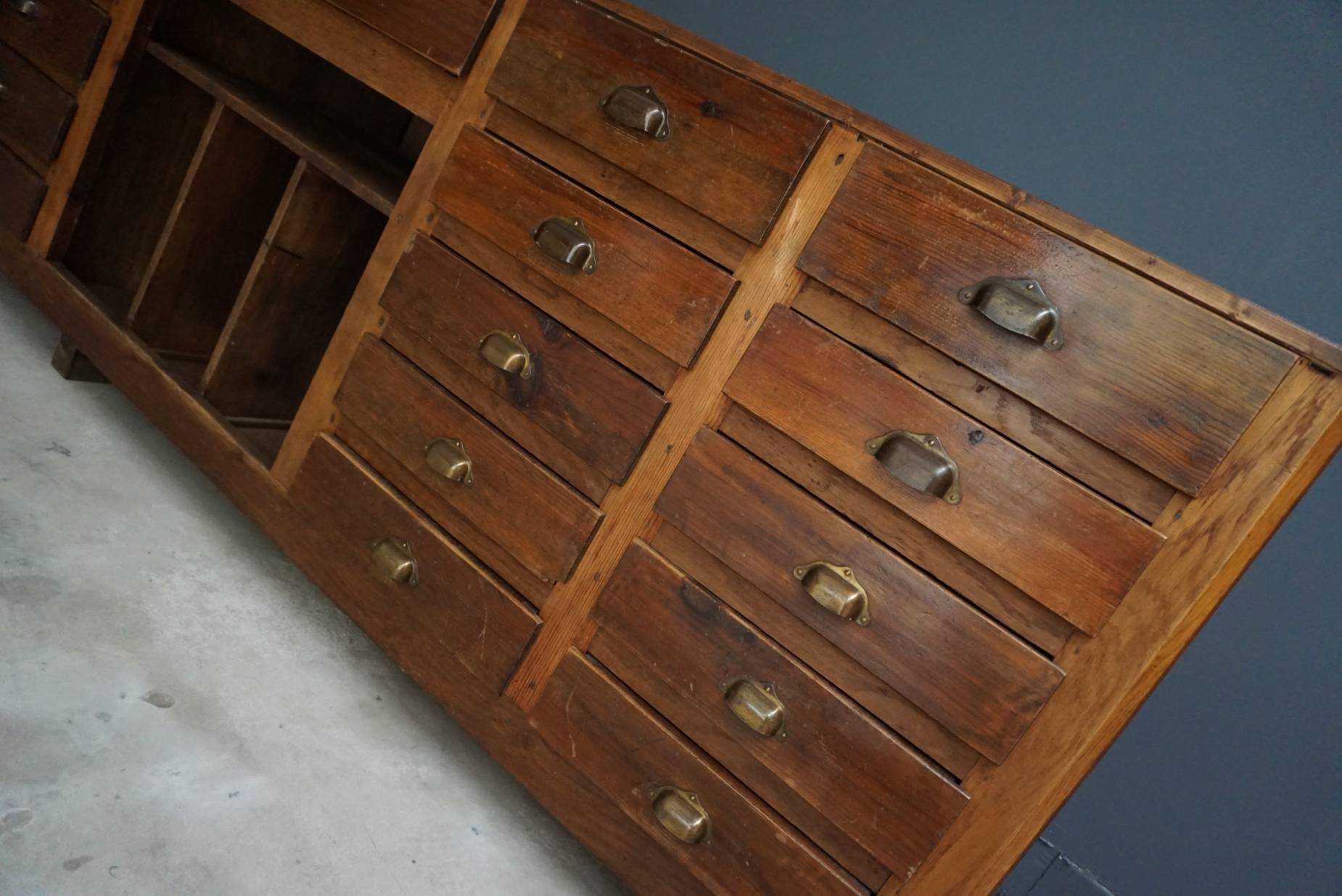 French Pine Apothecary Cabinet, 1950s 1