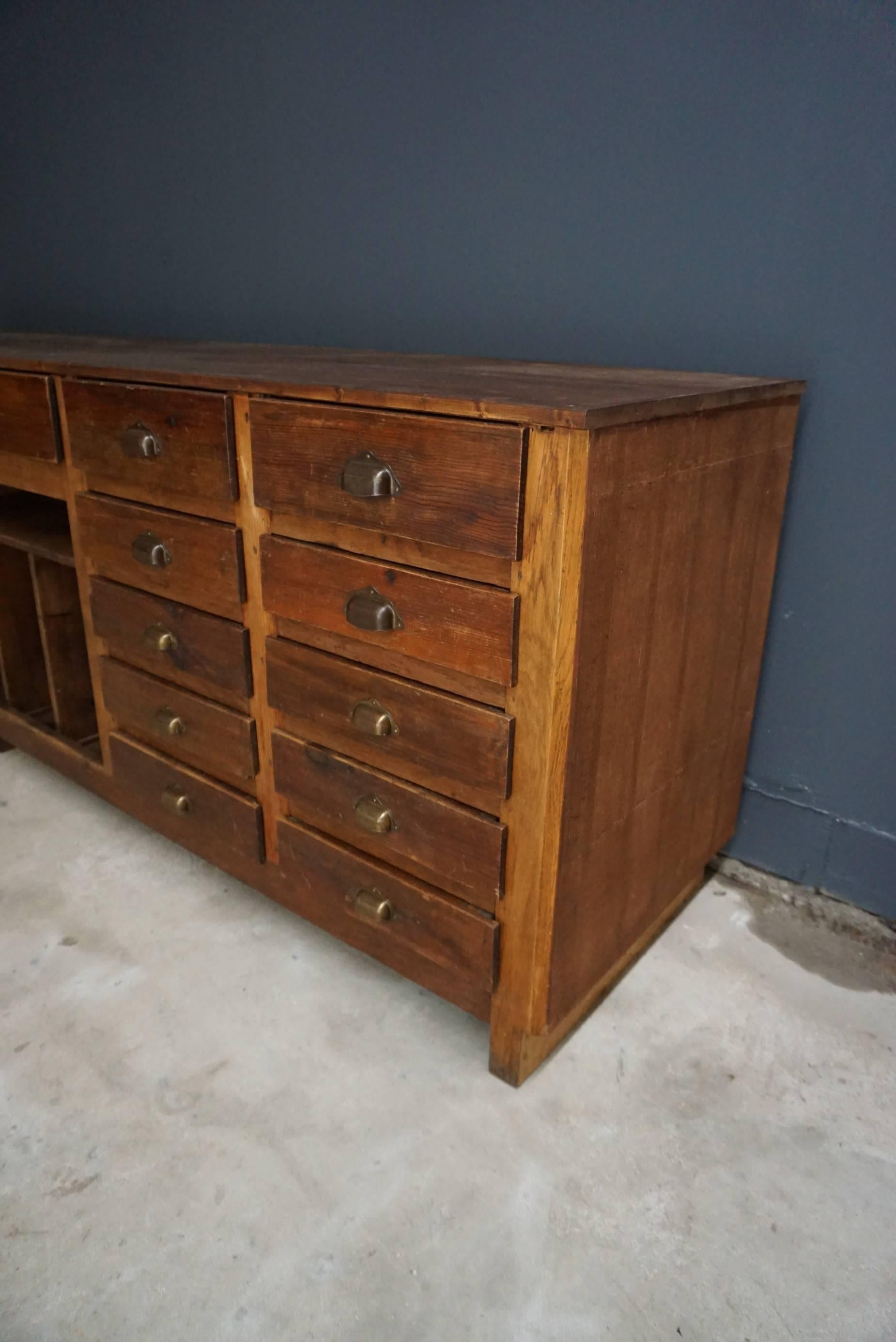 French Pine Apothecary Cabinet, 1950s 4