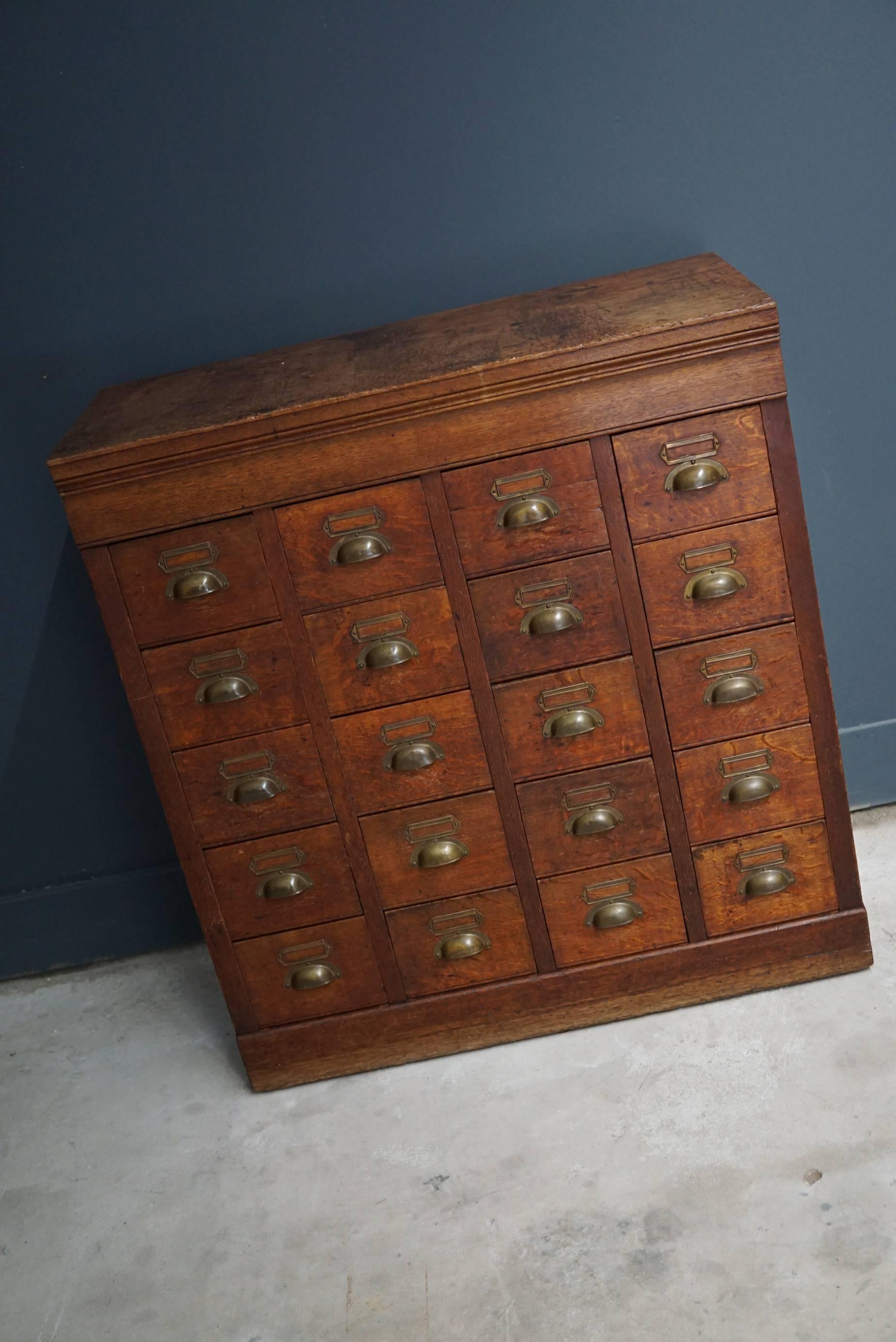 Vintage French Oak Apothecary Cabinet, 1930s 1