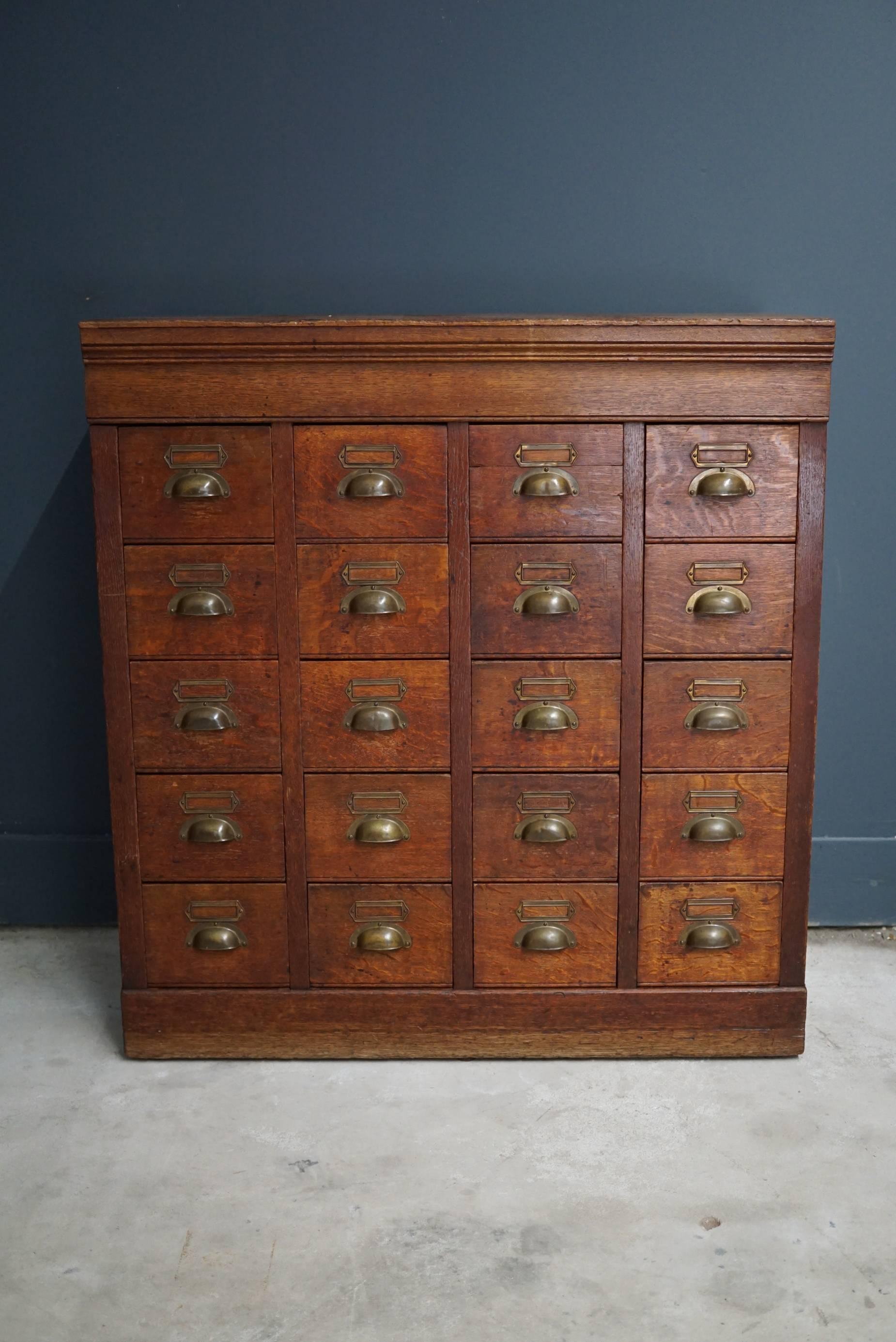 Vintage French Oak Apothecary Cabinet, 1930s 2