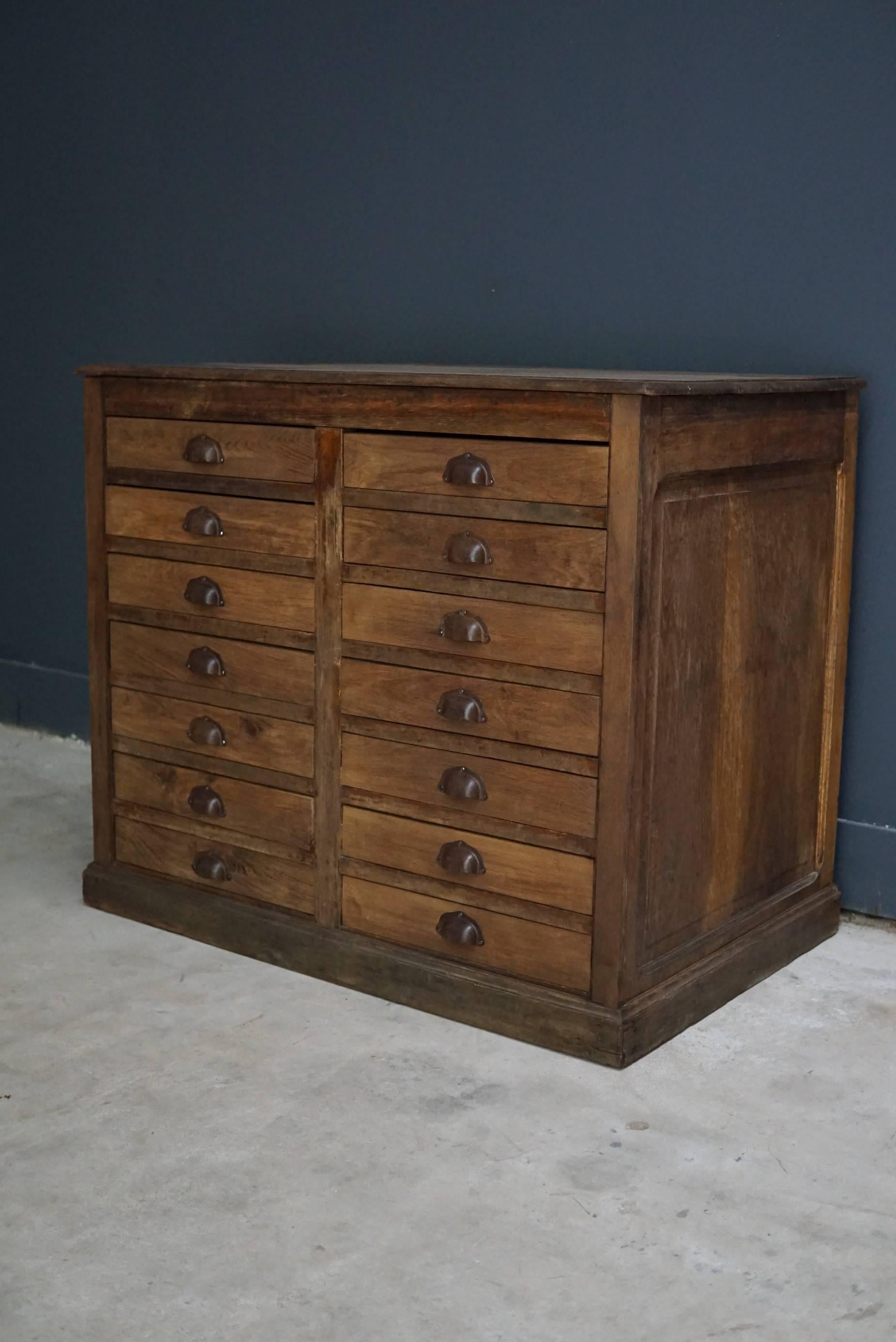 Vintage French Oak Apothecary Cabinet, 1950s 3