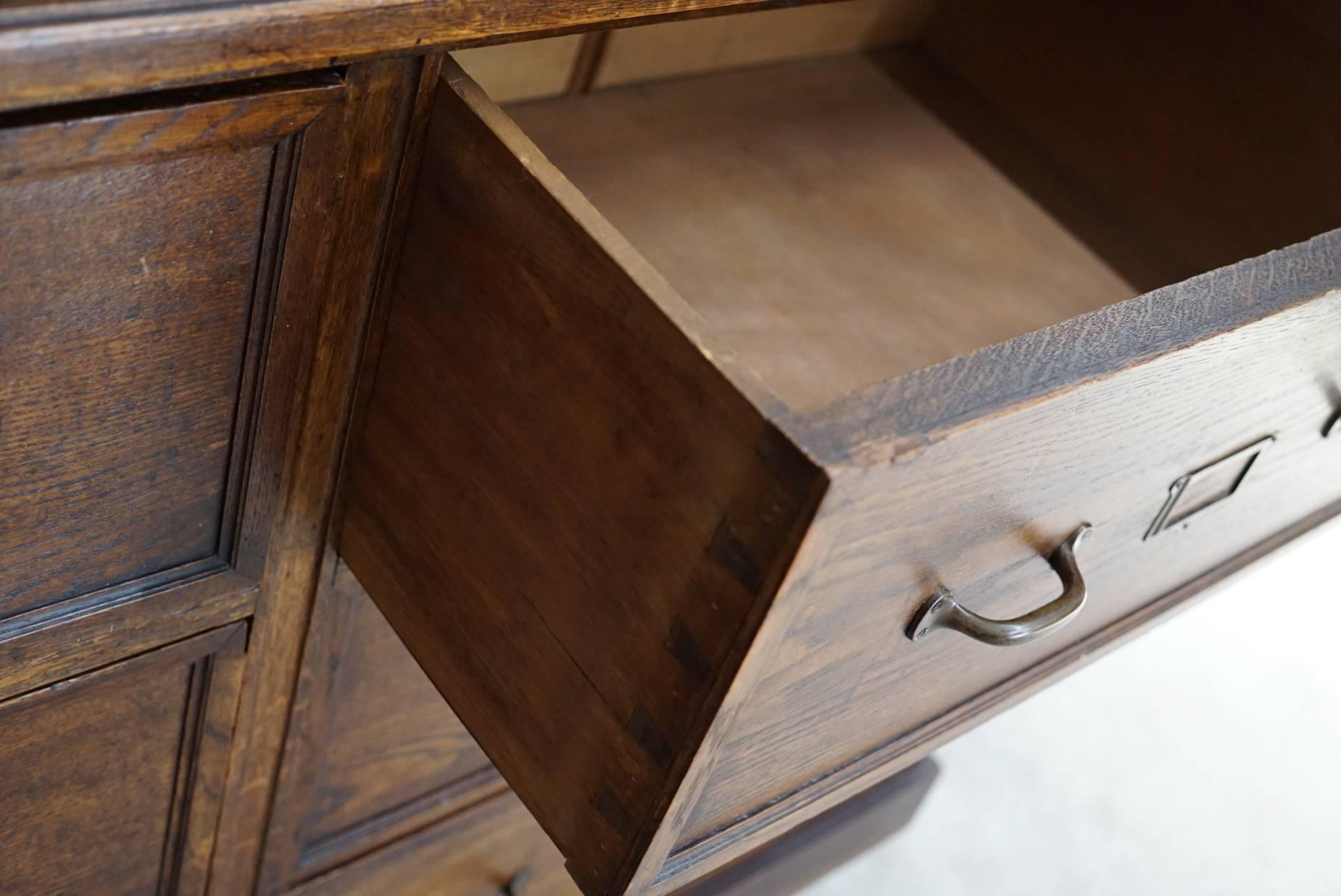 British Oak Apothecary Cabinet, 1930s 1