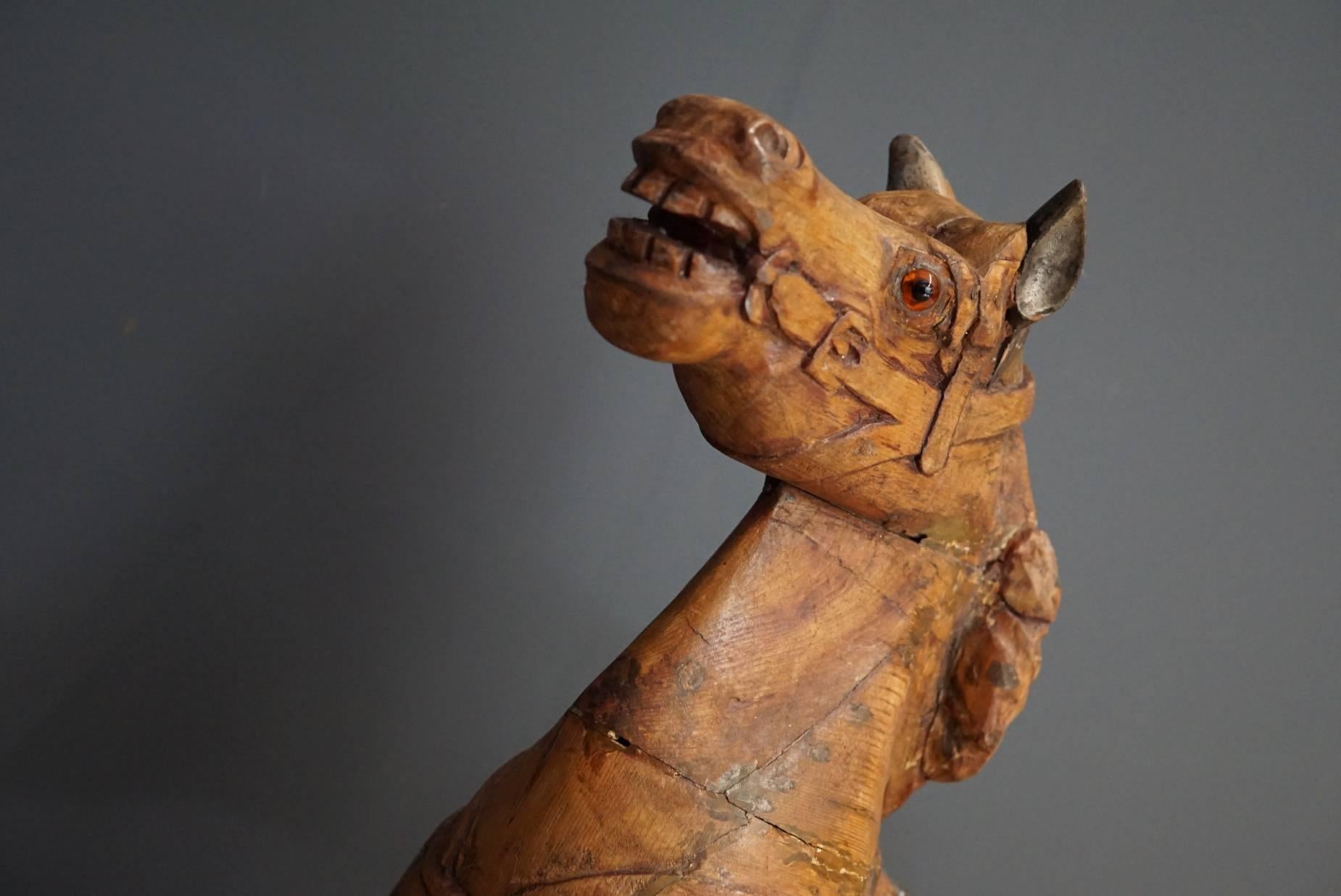 English Anderson Juvenile Carousel Horse, circa 1890s In Good Condition In Nijmegen, NL