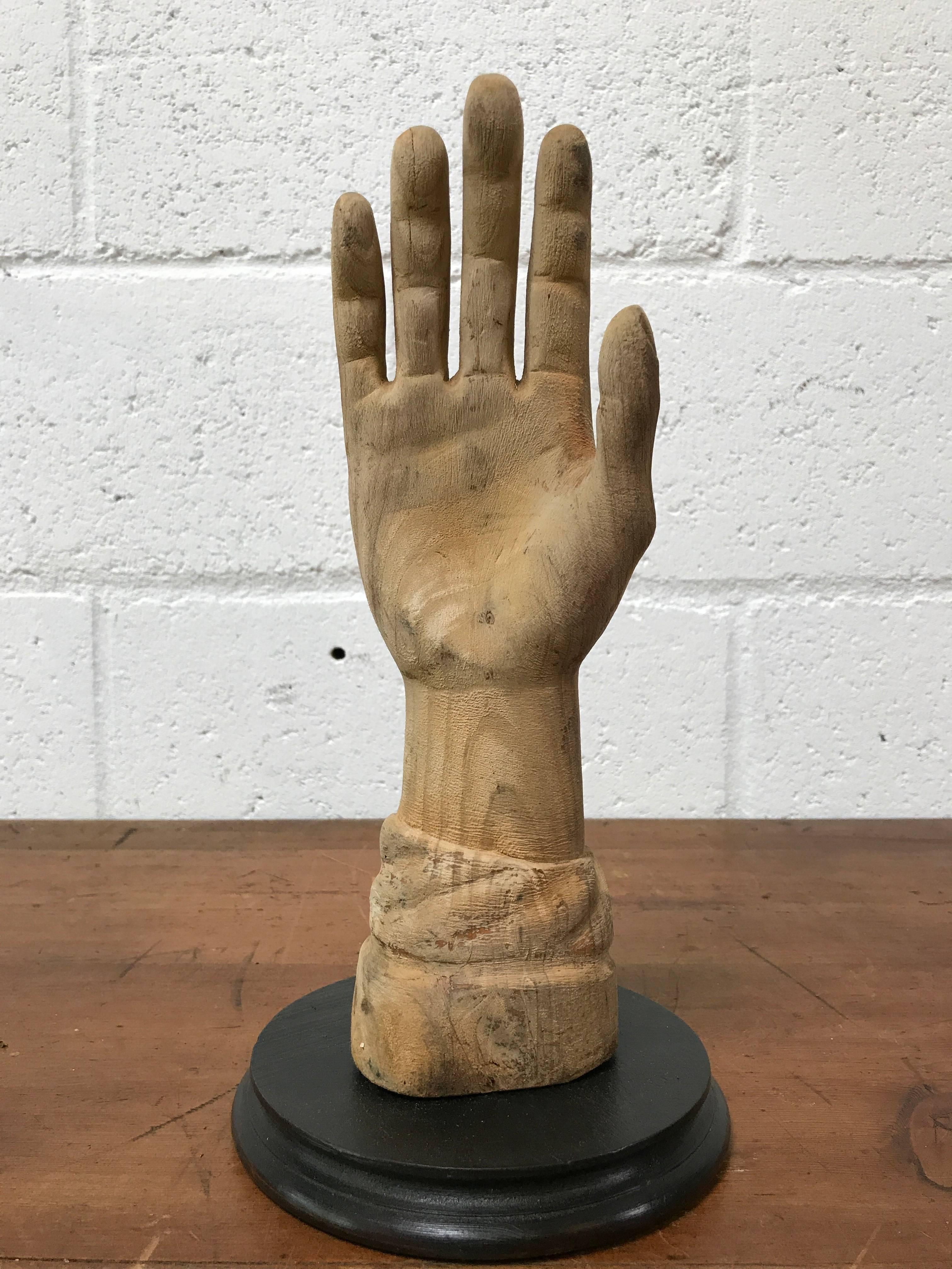 Mid-20th Century French Carved Hand, circa 1940s