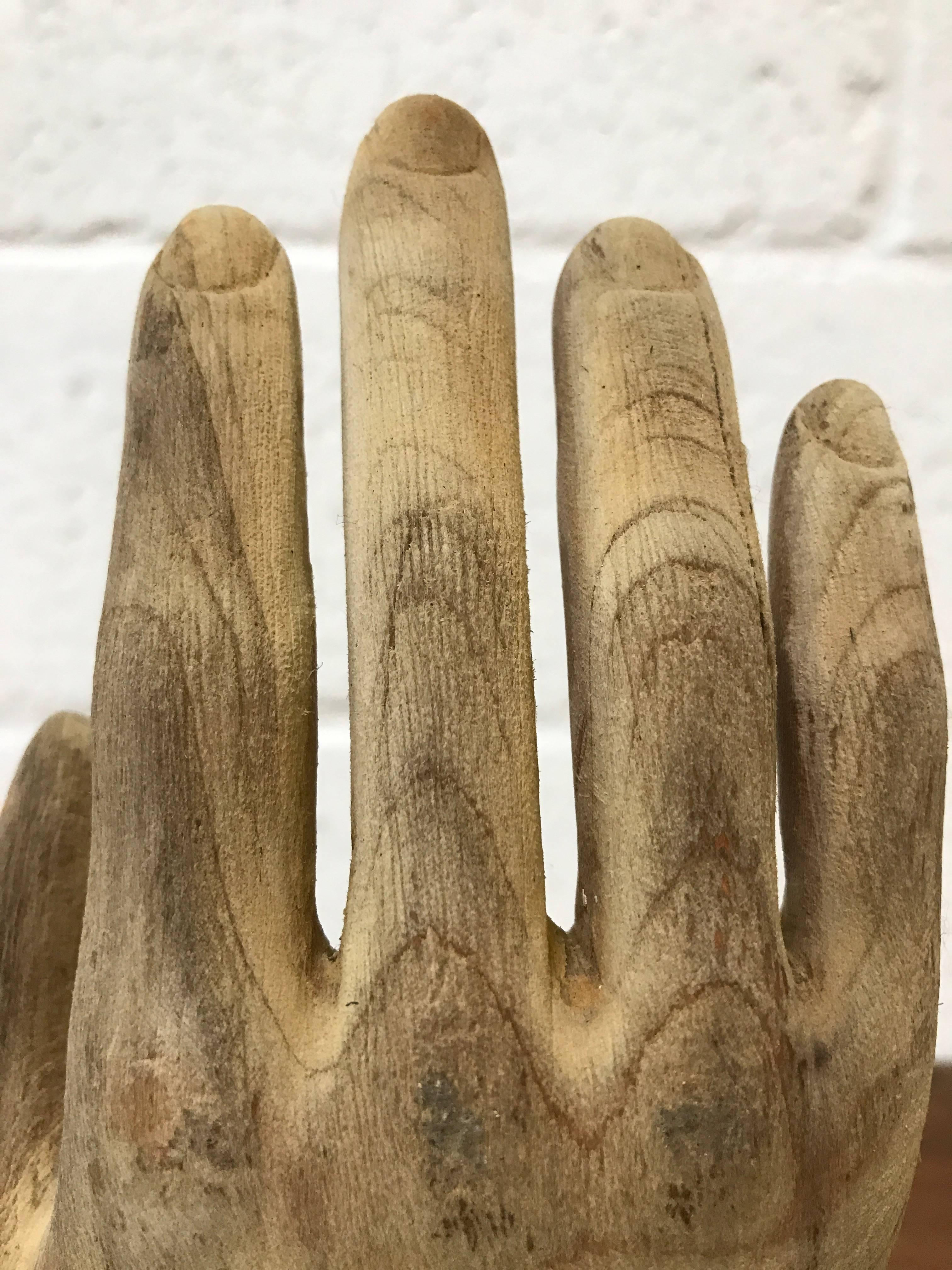 Wood French Carved Hand, circa 1940s