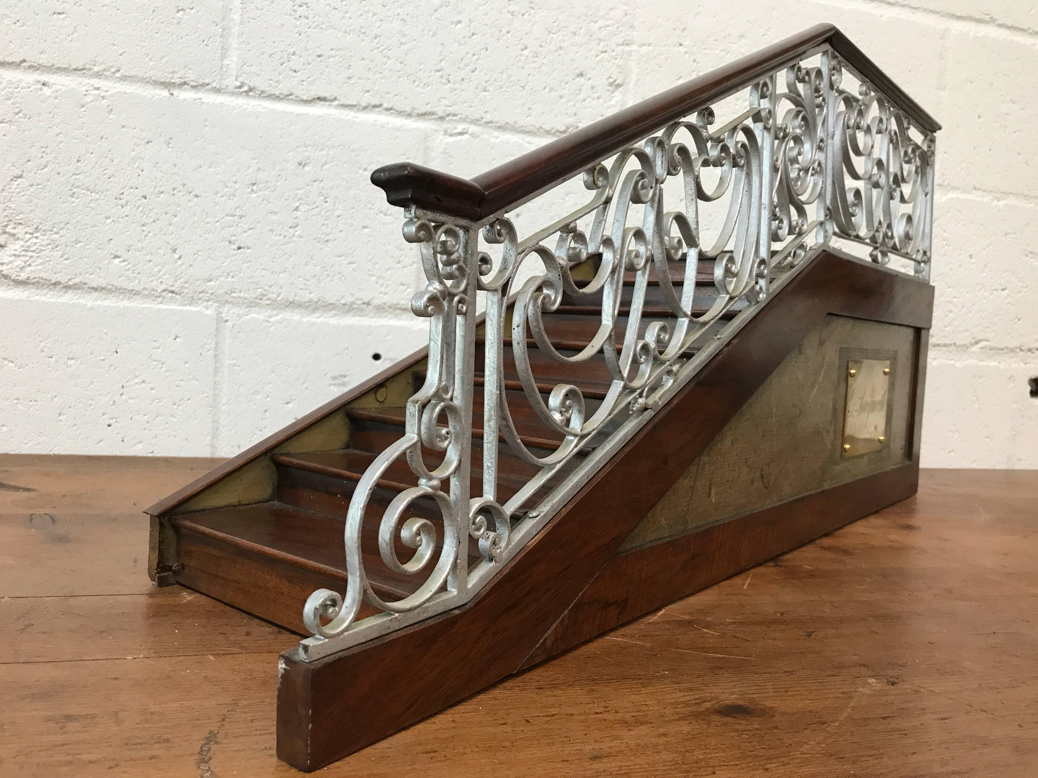Art Nouveau French Stair Case Model, circa 1920s