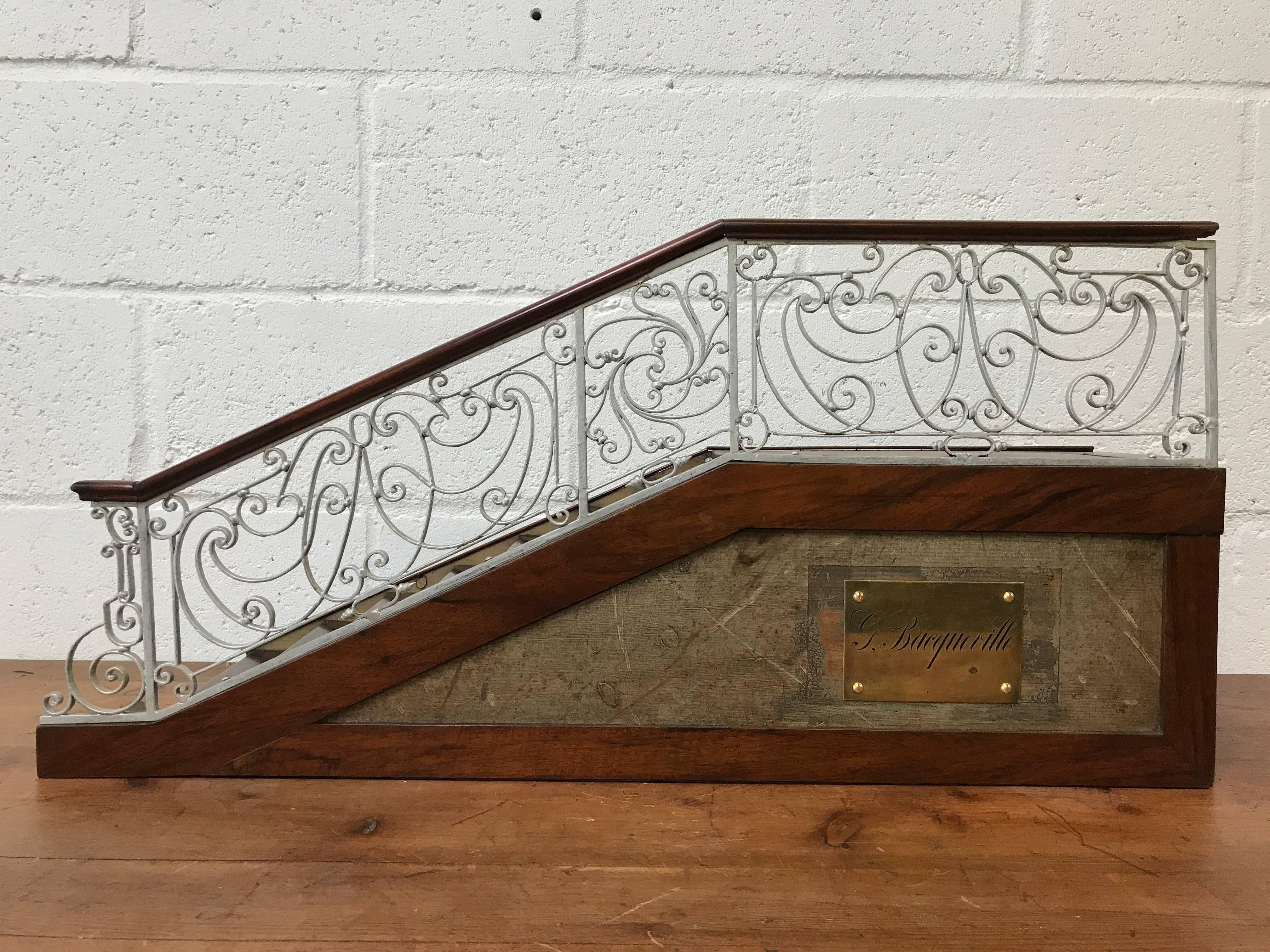 Iron French Stair Case Model, circa 1920s