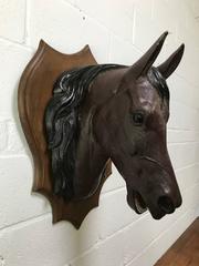 French Zinc Butchers Shop Horse Head, Late 19th Century