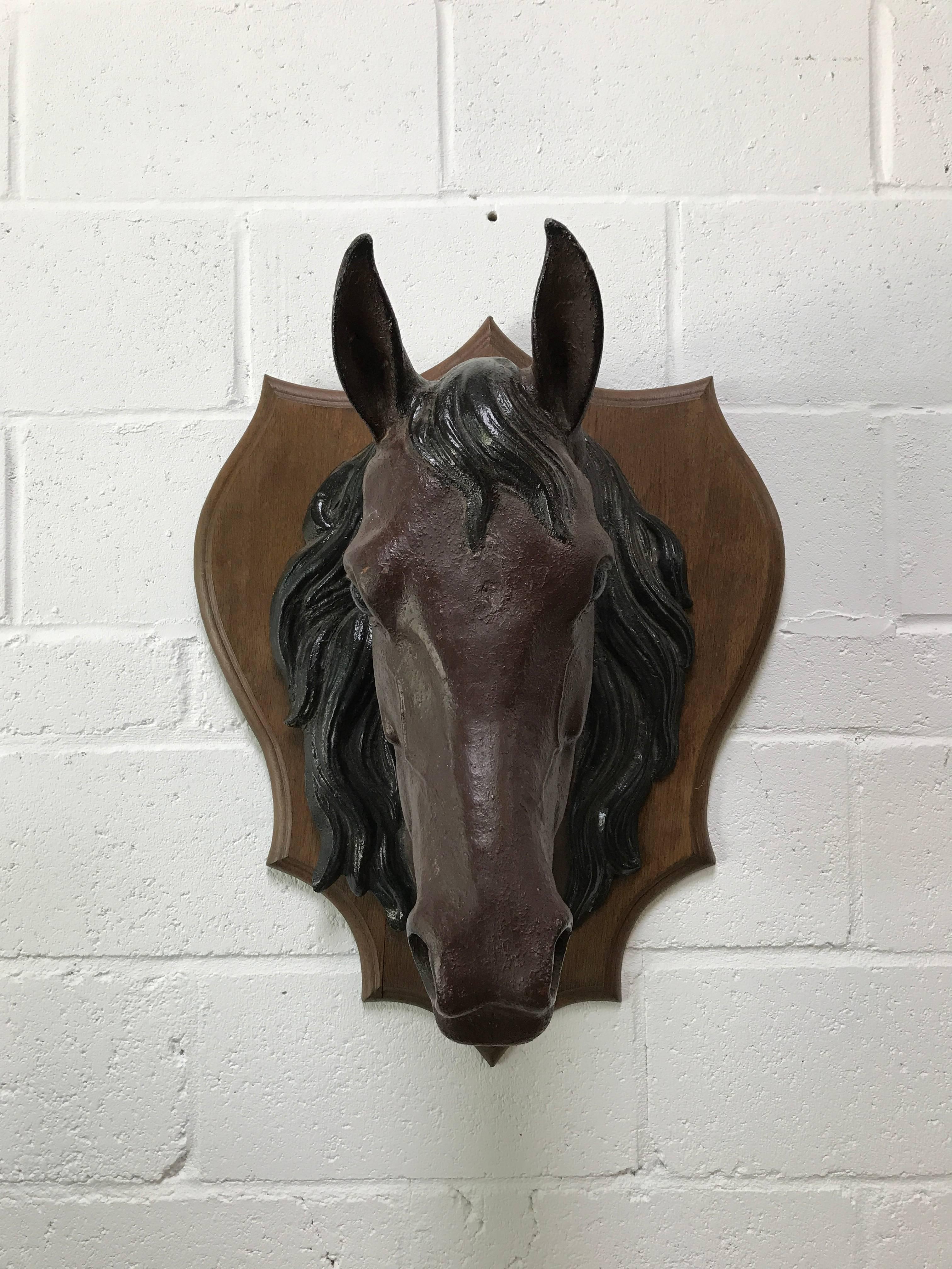French Zinc Butchers Shop Horse Head, Late 19th Century  In Good Condition In Nijmegen, NL