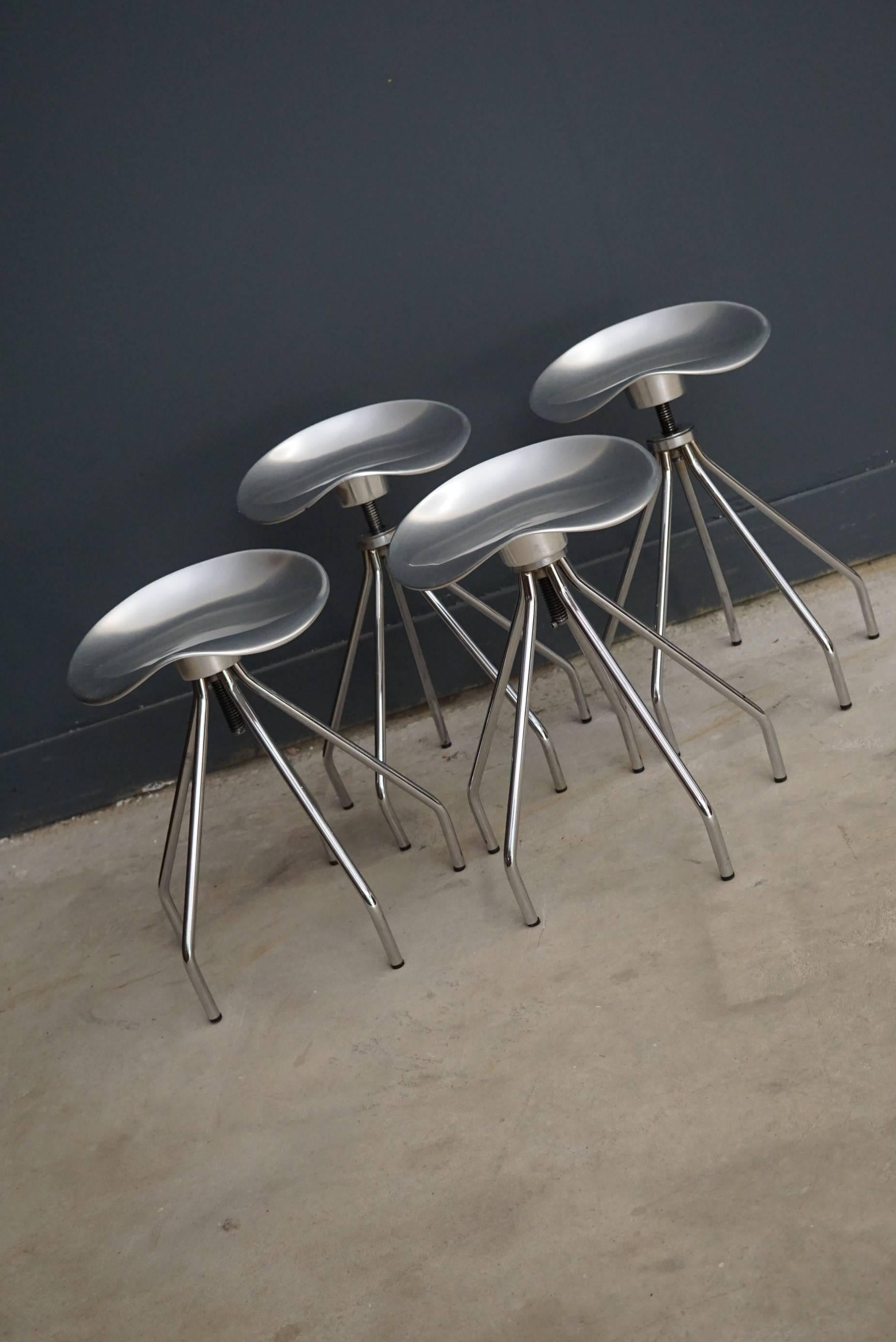 Industrial Set of Four Pepe Cortes Jamaica Stools by Amat