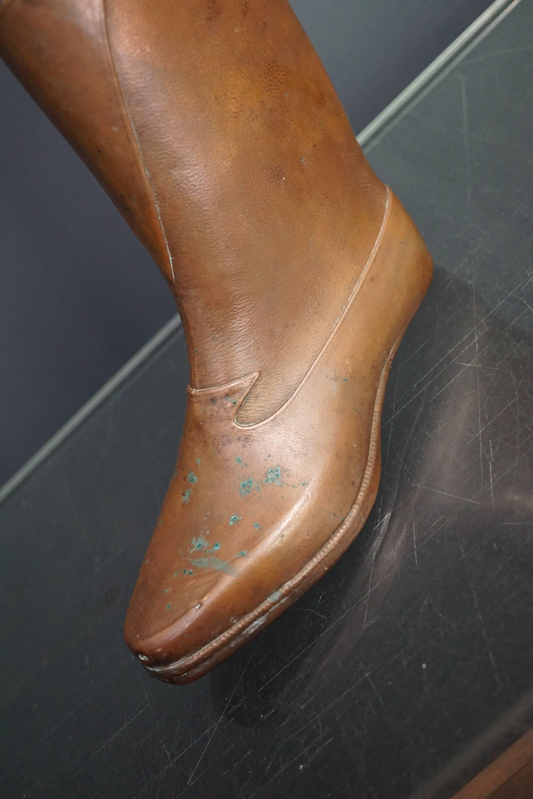 Mid-20th Century Copper Boot Mold, 1950s