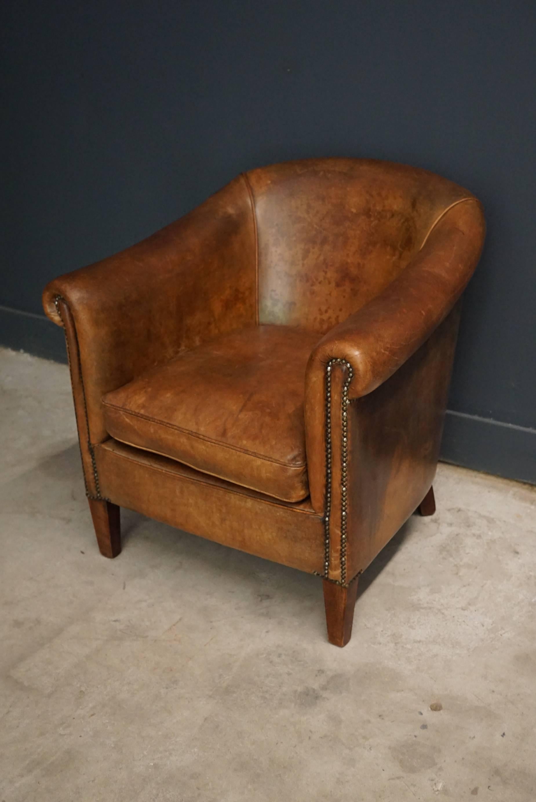 vintage leather club chairs