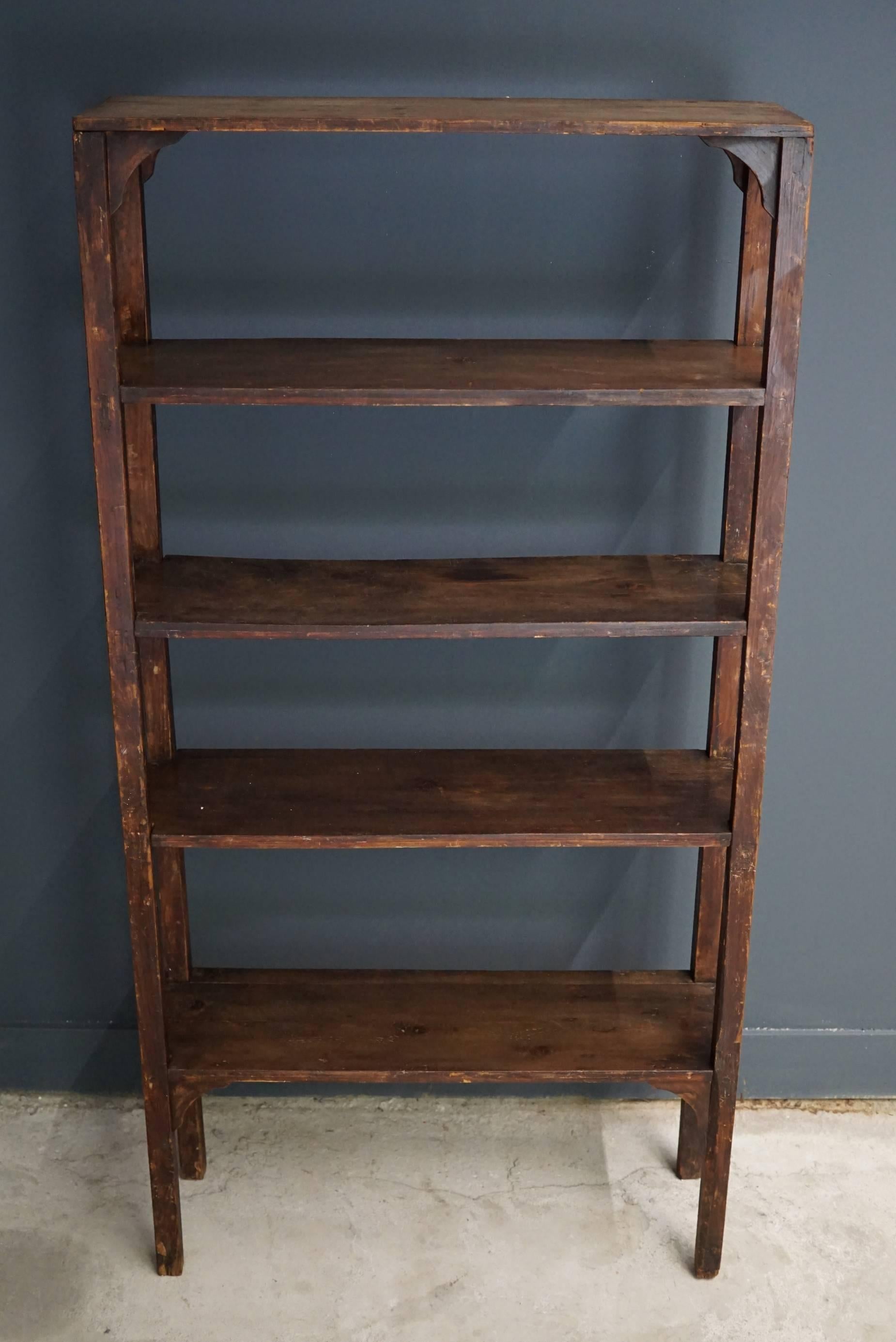 Industrial Mid-20th Century Pine Shelving Unit