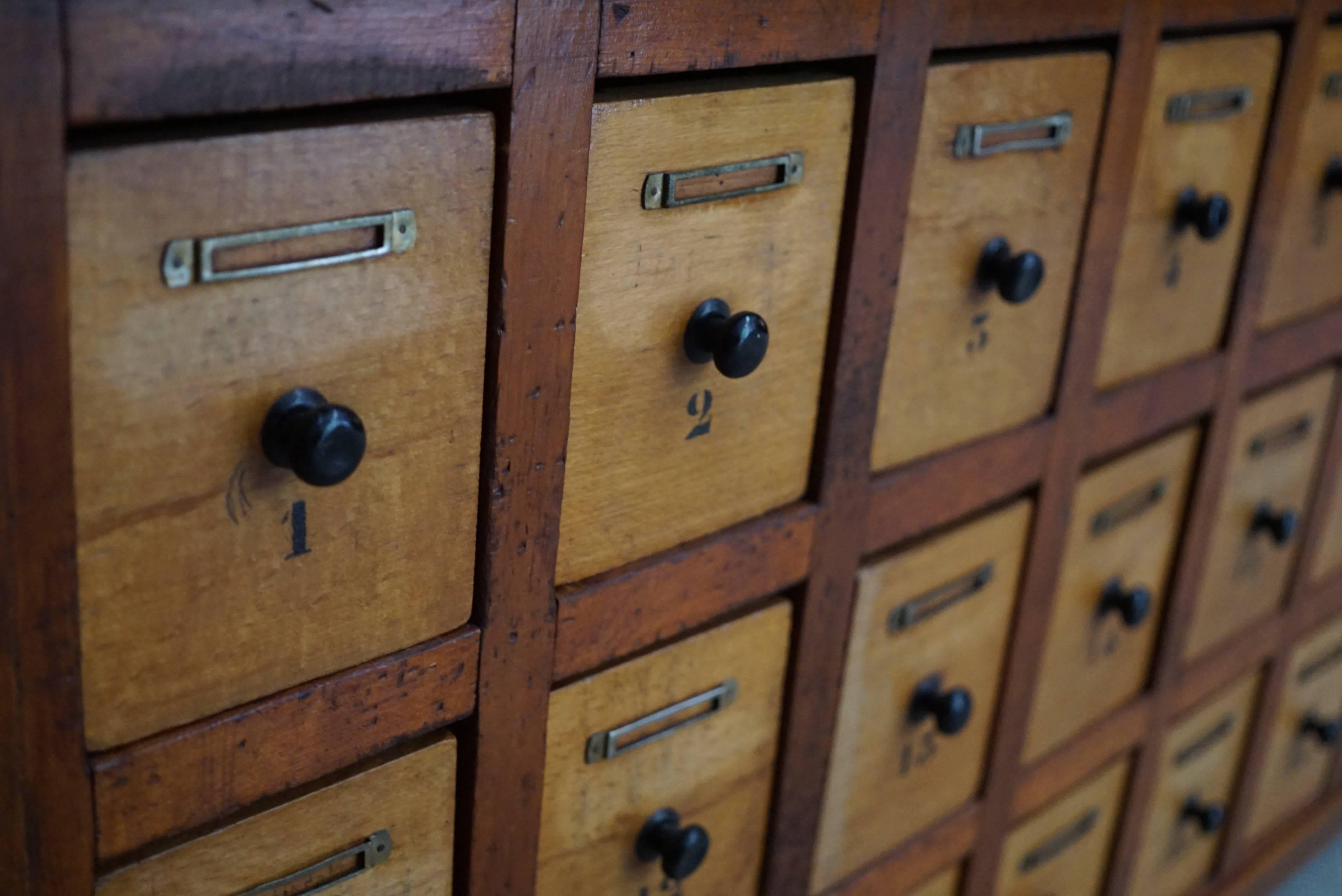 Dutch Beech and Oak Apothecary Cabinet, 1930s 2