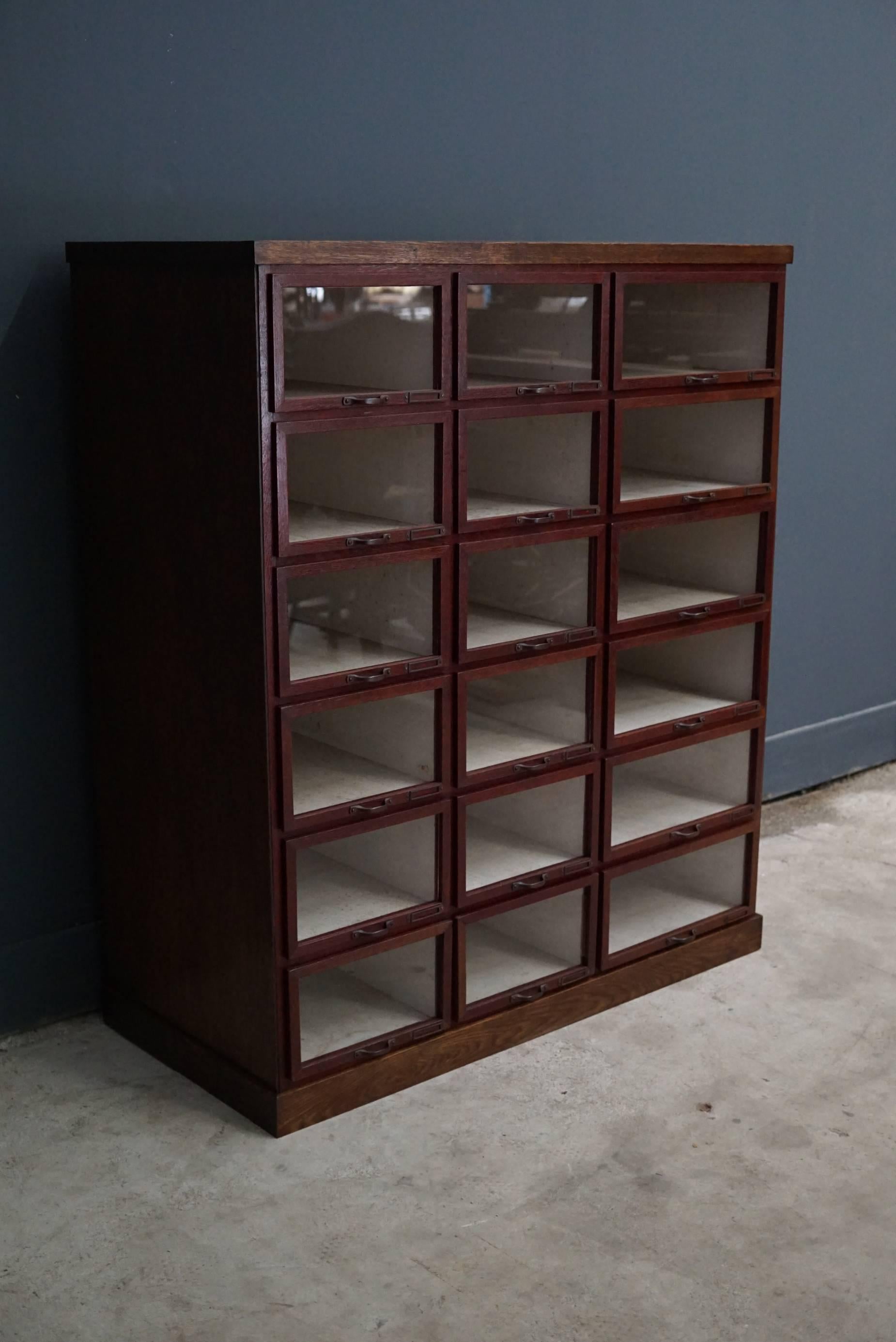 Mid-20th Century Oak Haberdashery Shop Cabinet or Retail Unit, 1930s