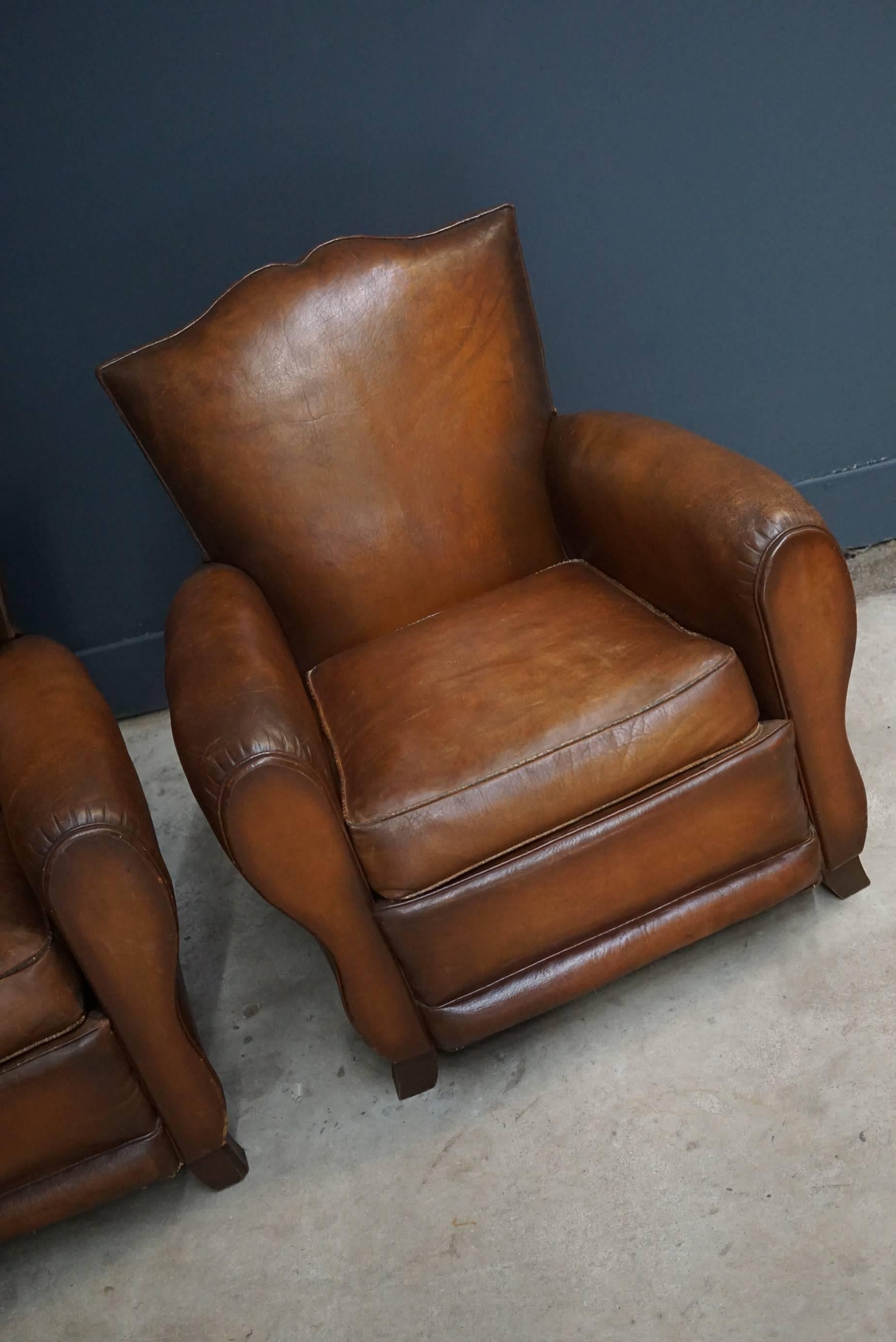 french leather club chairs