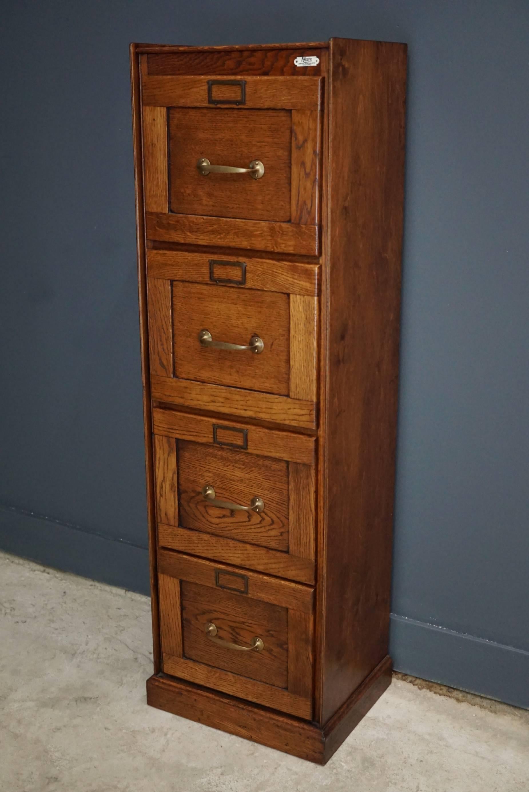 English Oak Filing Cabinet, 1930s 2