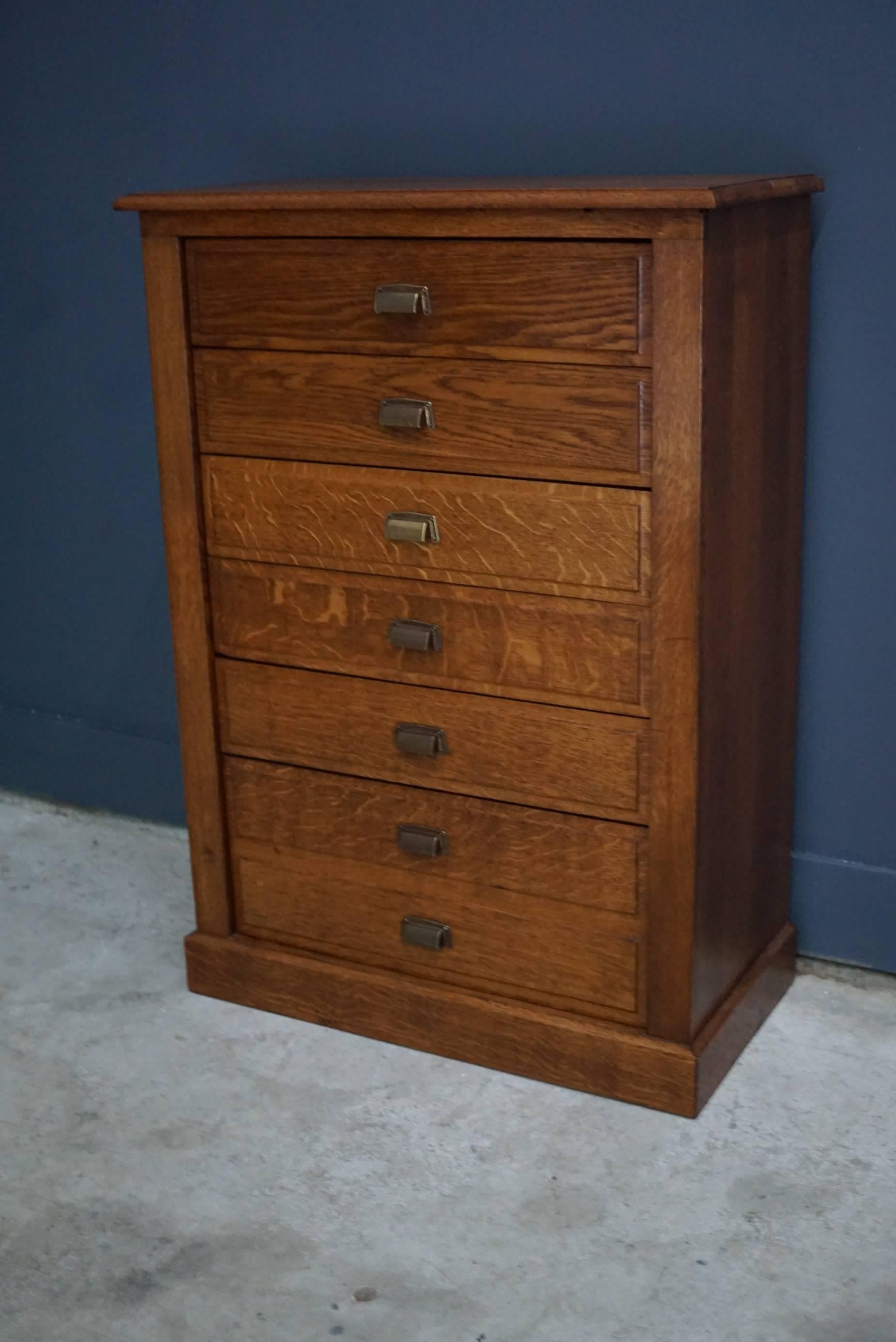 Mid-20th Century French Oak Apothecary Cabinet, 1930s