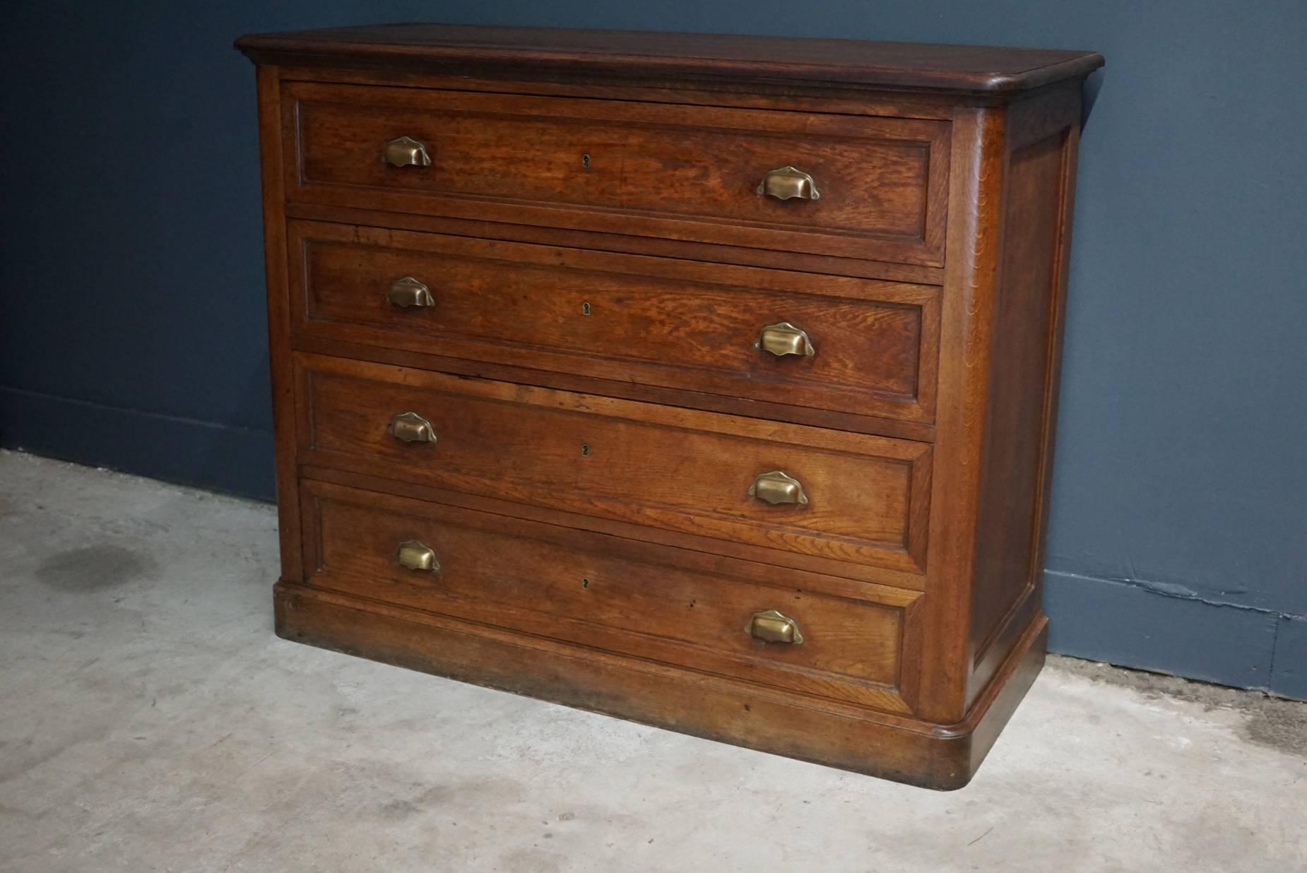 Vintage French Oak Chest of Drawers, 1930s 1