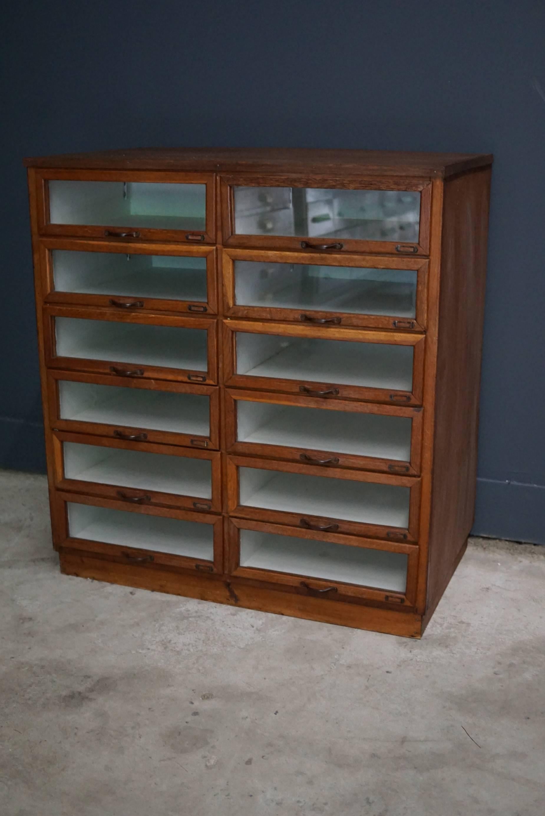 20th Century Oak Haberdashery Shop Cabinet or Retail Unit, 1930s