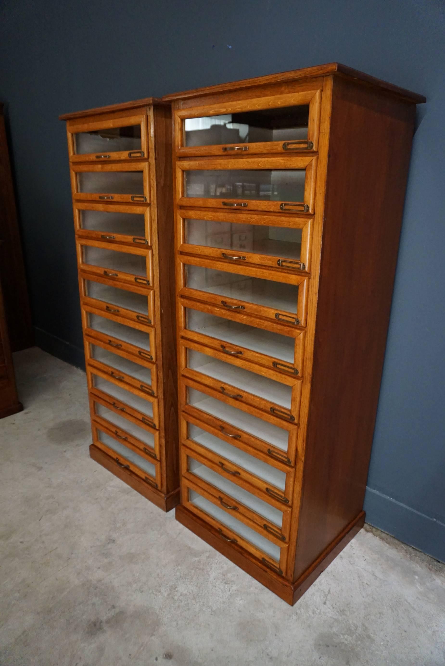 Oak Haberdashery Shop Cabinet, 1930s 2
