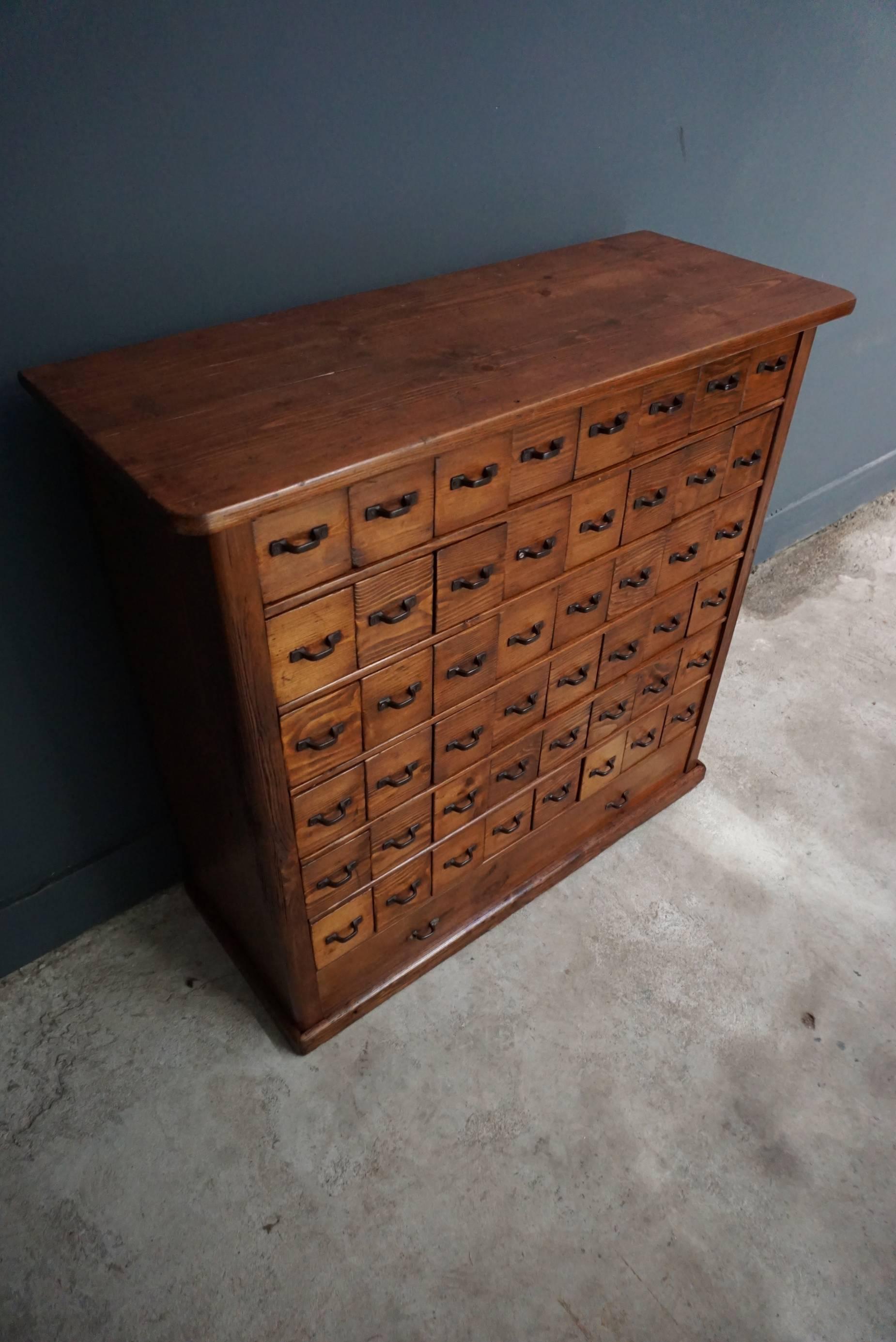 Mid-20th Century Vintage French Pine Apothecary Cabinet, 1930s