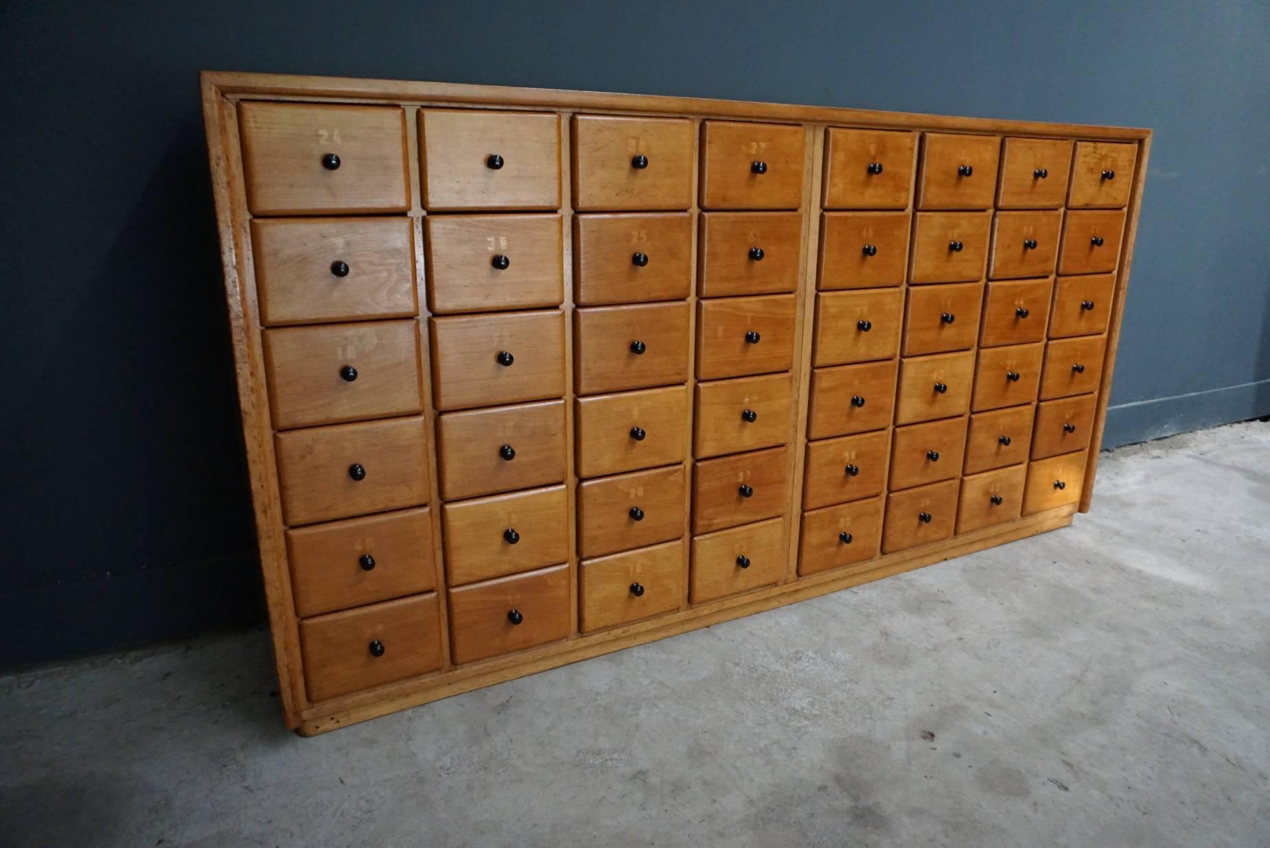 Dutch Beech Apothecary Cabinet, 1950s 3