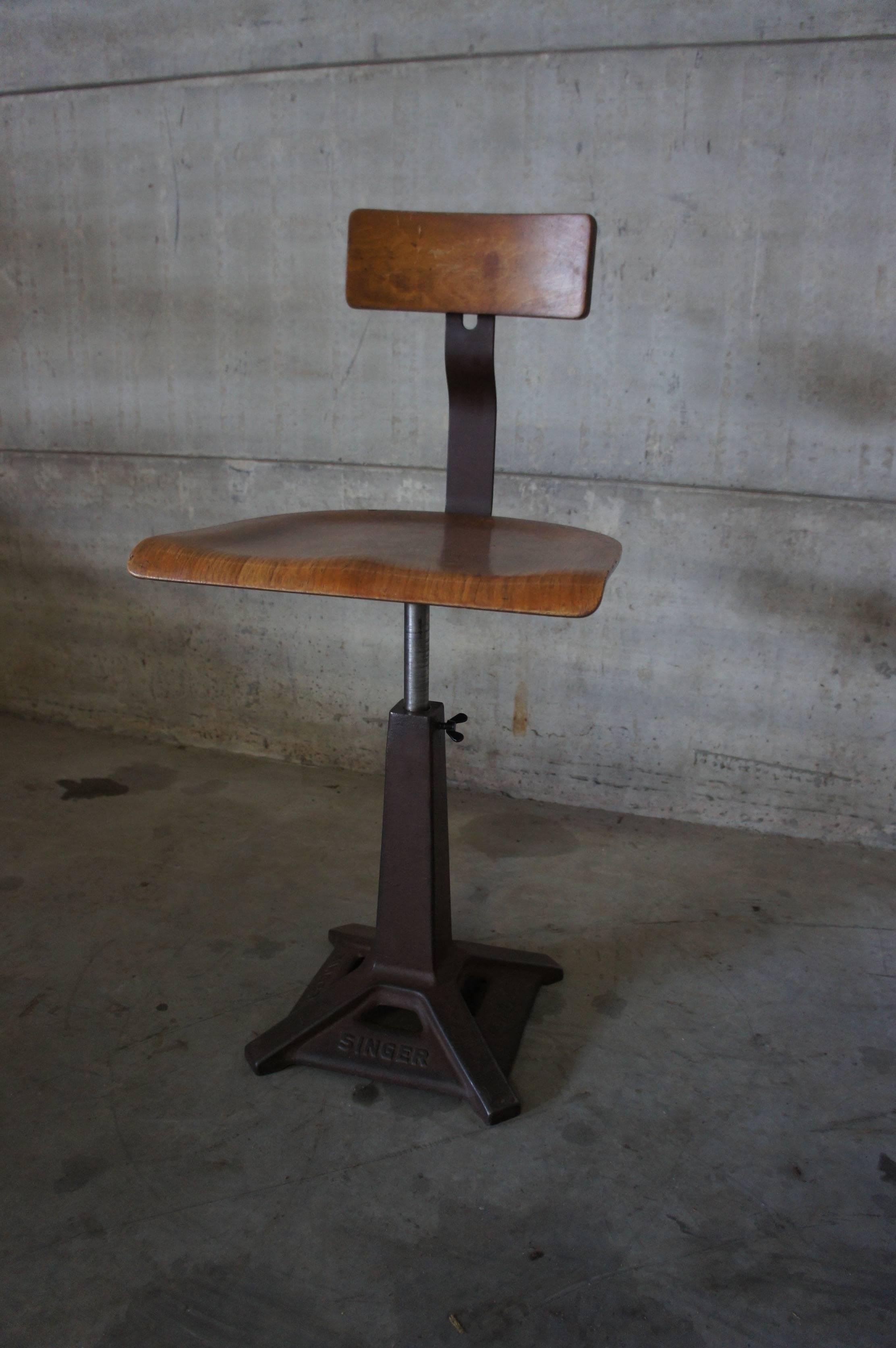 Industrial Singer Work Chair