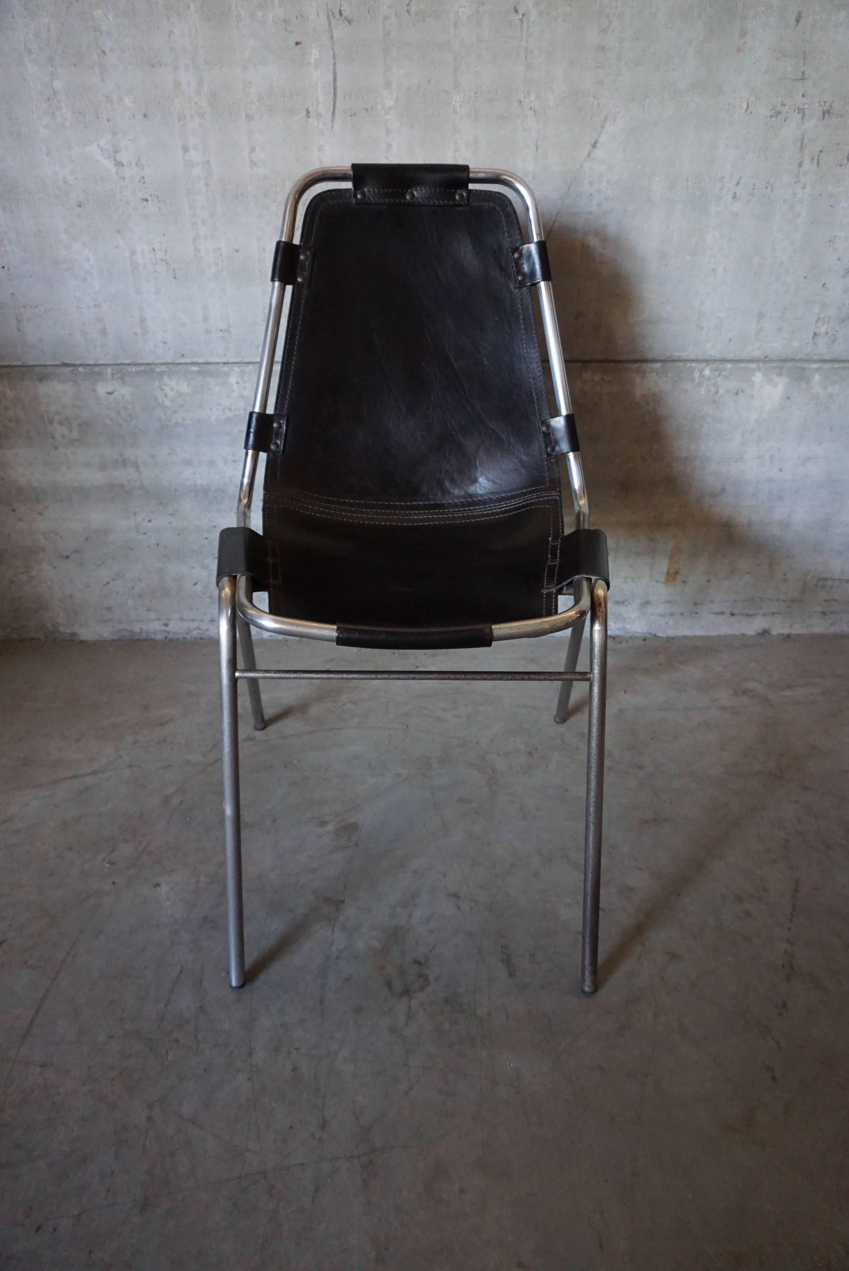 French Vintage Chair by Charlotte Perriand for Les Arcs